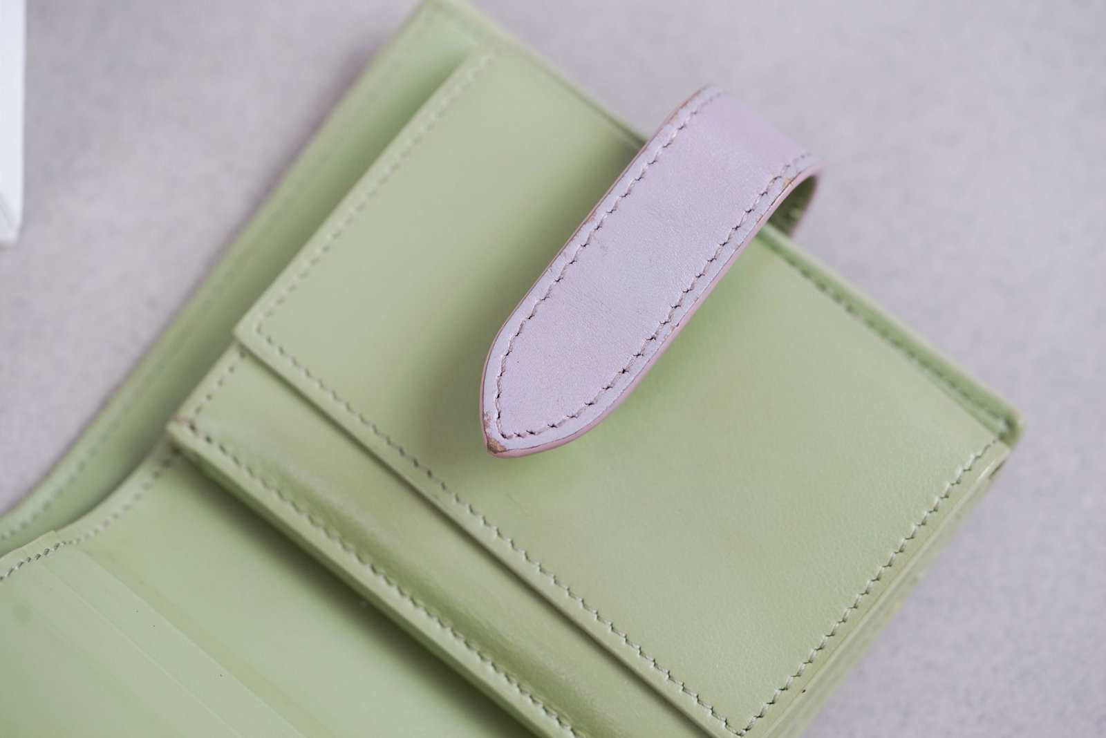CELINE PARIS GREEN LEATHER WALLET PURSE W/ BOX & PAPERS - 4