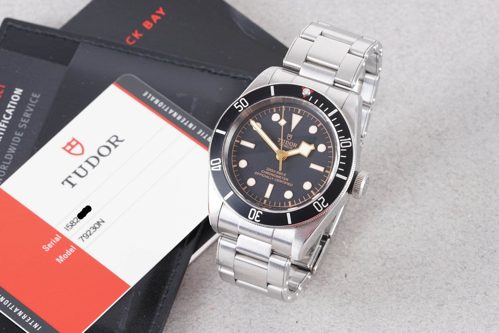 TUDOR HERITAGE BLACK BAY W/ BOX & GUARANTEE PAPERS REF. 79230N CIRCA 2016 - 2