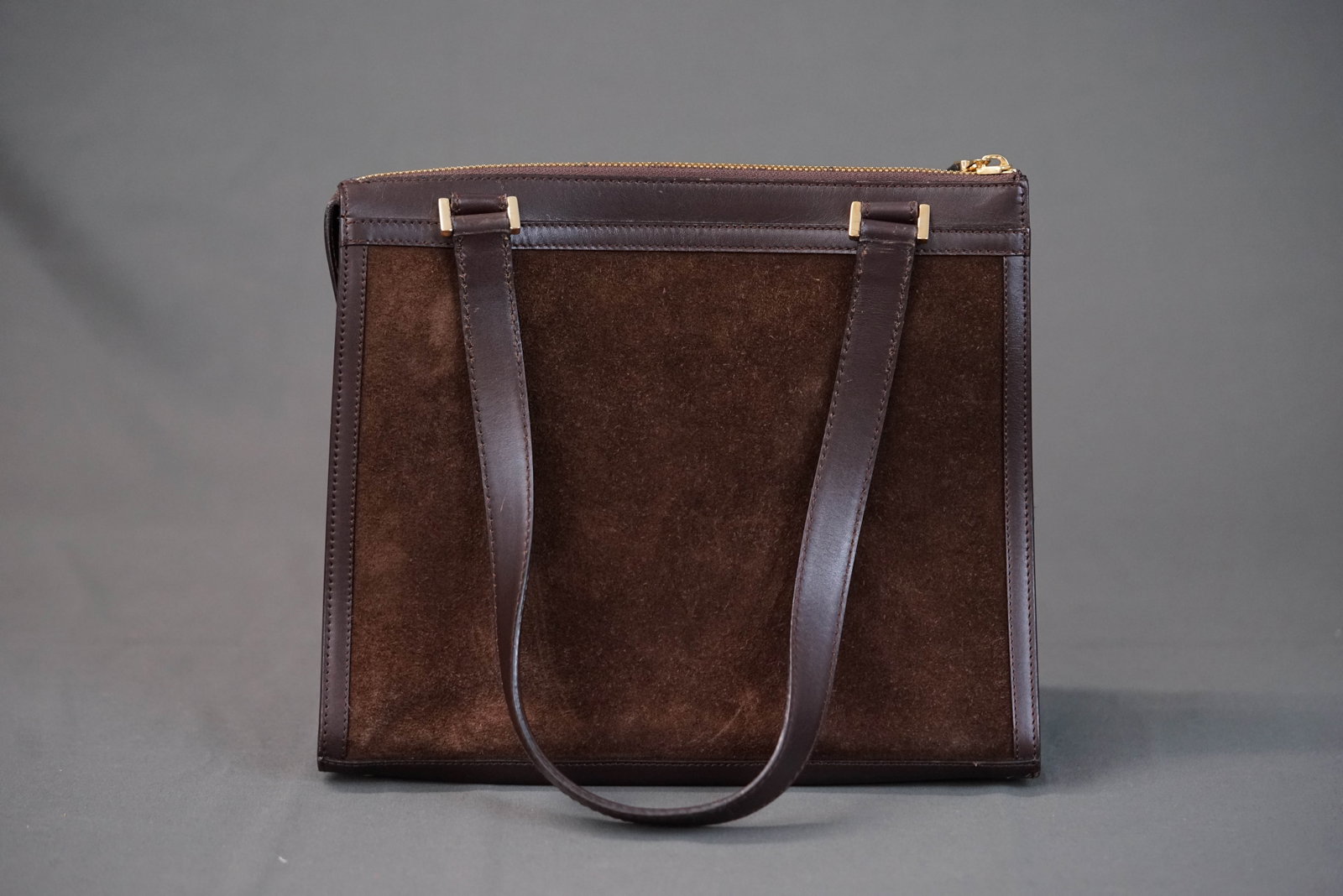 SALVATORE FERRAGAMO GANCINI LEATHER SUEDE SHOULDER BAG AQ 211909 - 6