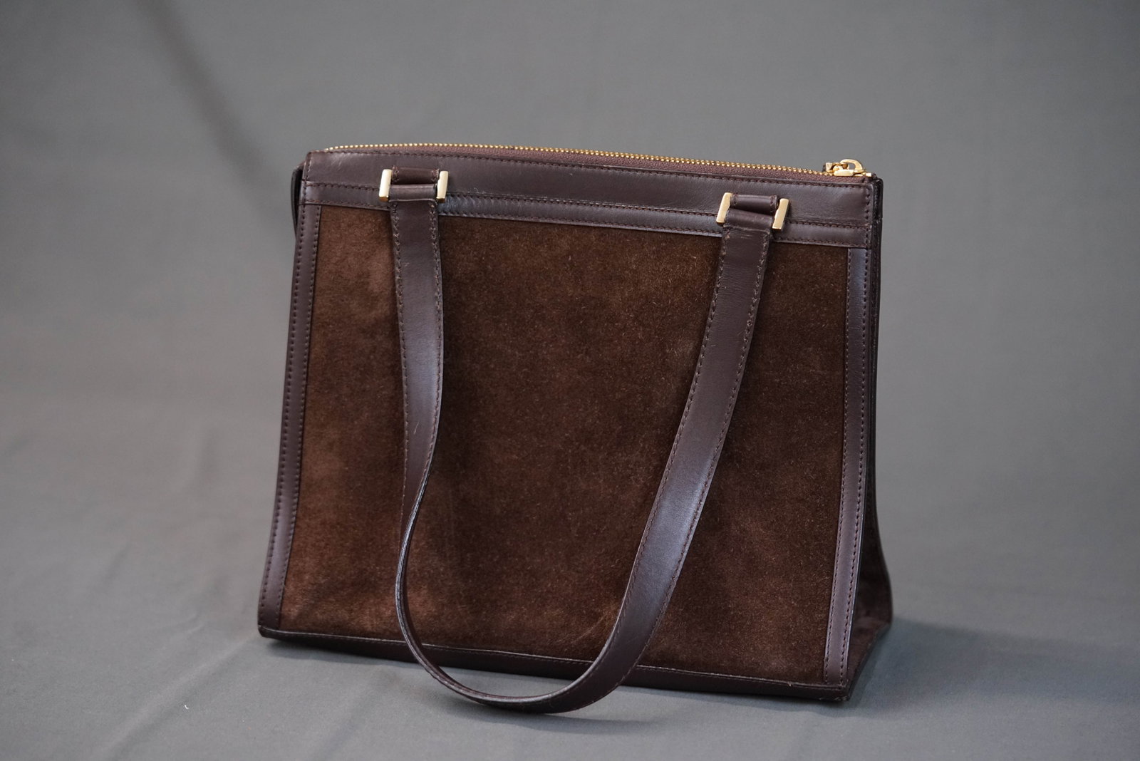SALVATORE FERRAGAMO GANCINI LEATHER SUEDE SHOULDER BAG AQ 211909 - 7