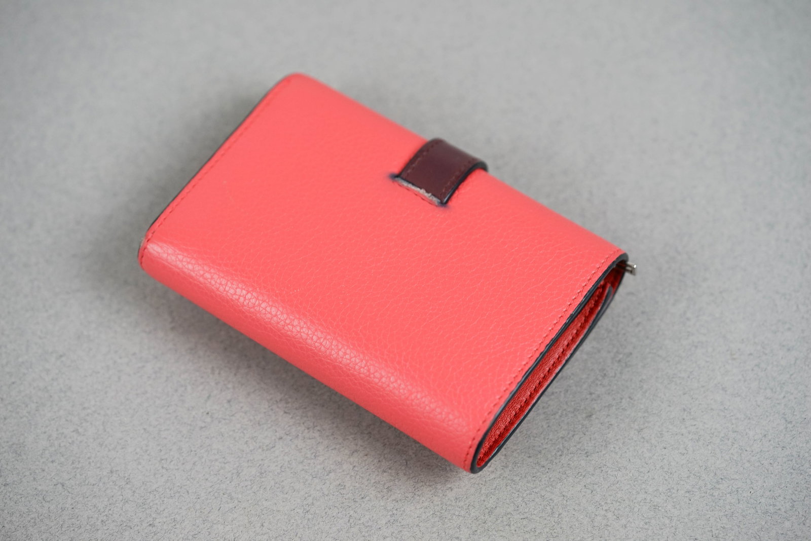 LOEWE PINK & BURGUNDY LEATHER WALLET PURSE - 2