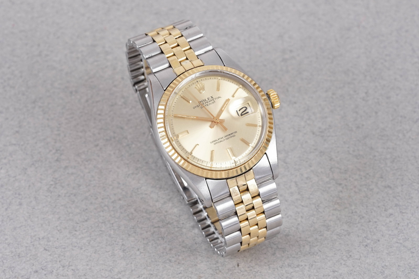 ROLEX OYSTER PERPETUAL DATEJUST STEEL & GOLD REF. 1601/3 CIRCA 1973 - 2