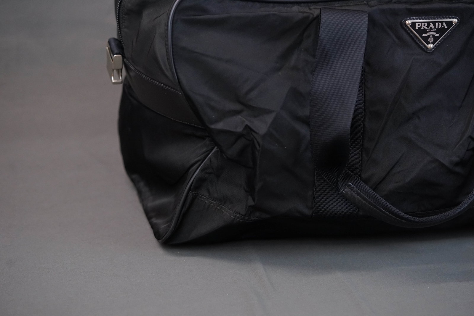 PRADA POCONO BOSTON BAG BLACK NYLON - 3