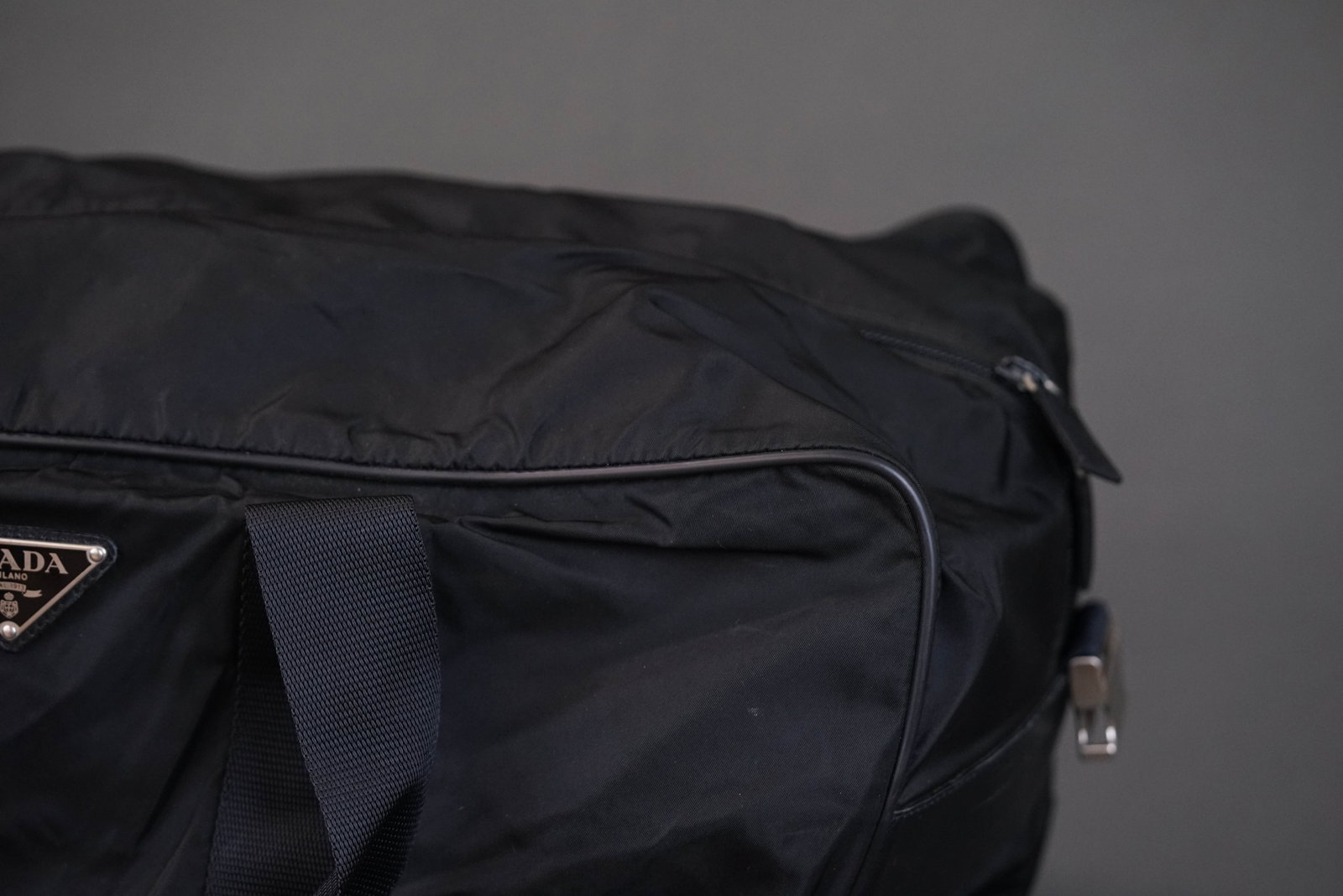PRADA POCONO BOSTON BAG BLACK NYLON - 5