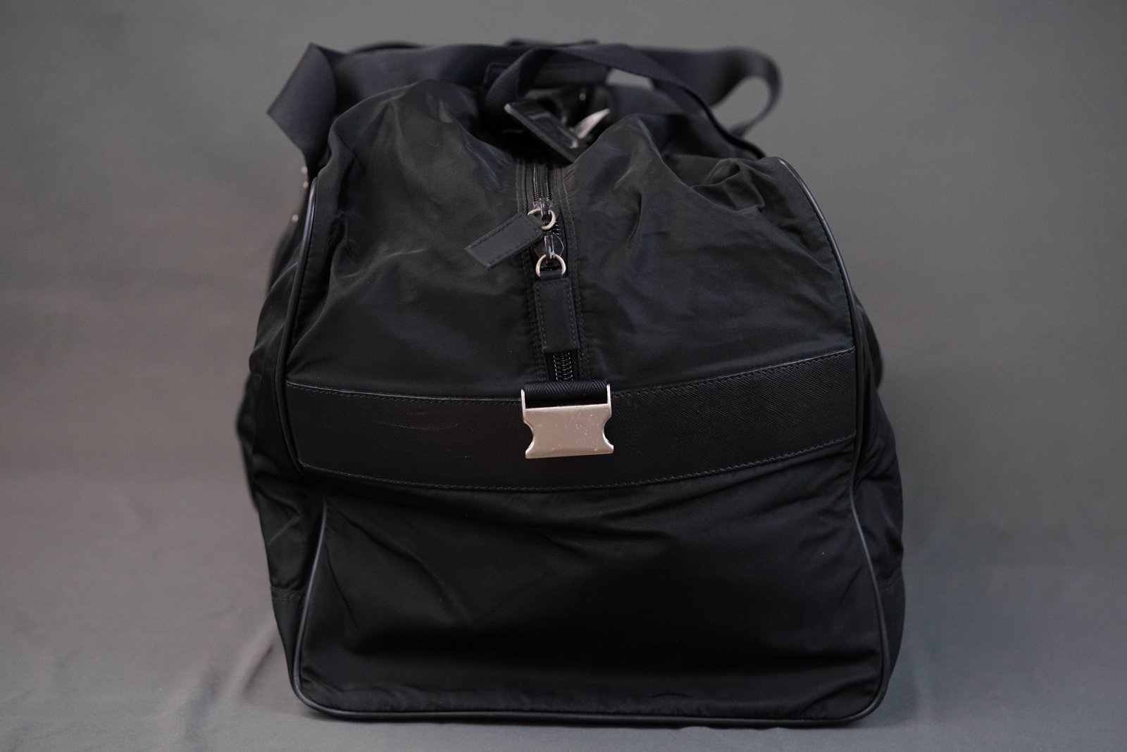 PRADA POCONO BOSTON BAG BLACK NYLON - 7