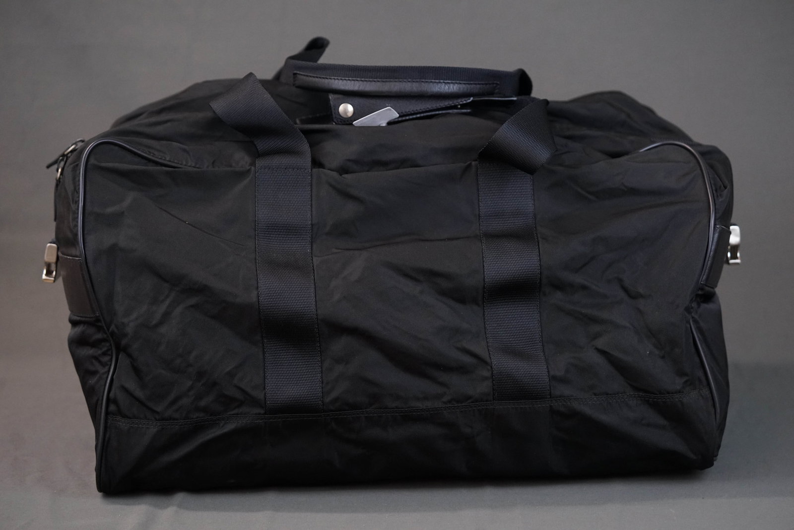 PRADA POCONO BOSTON BAG BLACK NYLON - 8