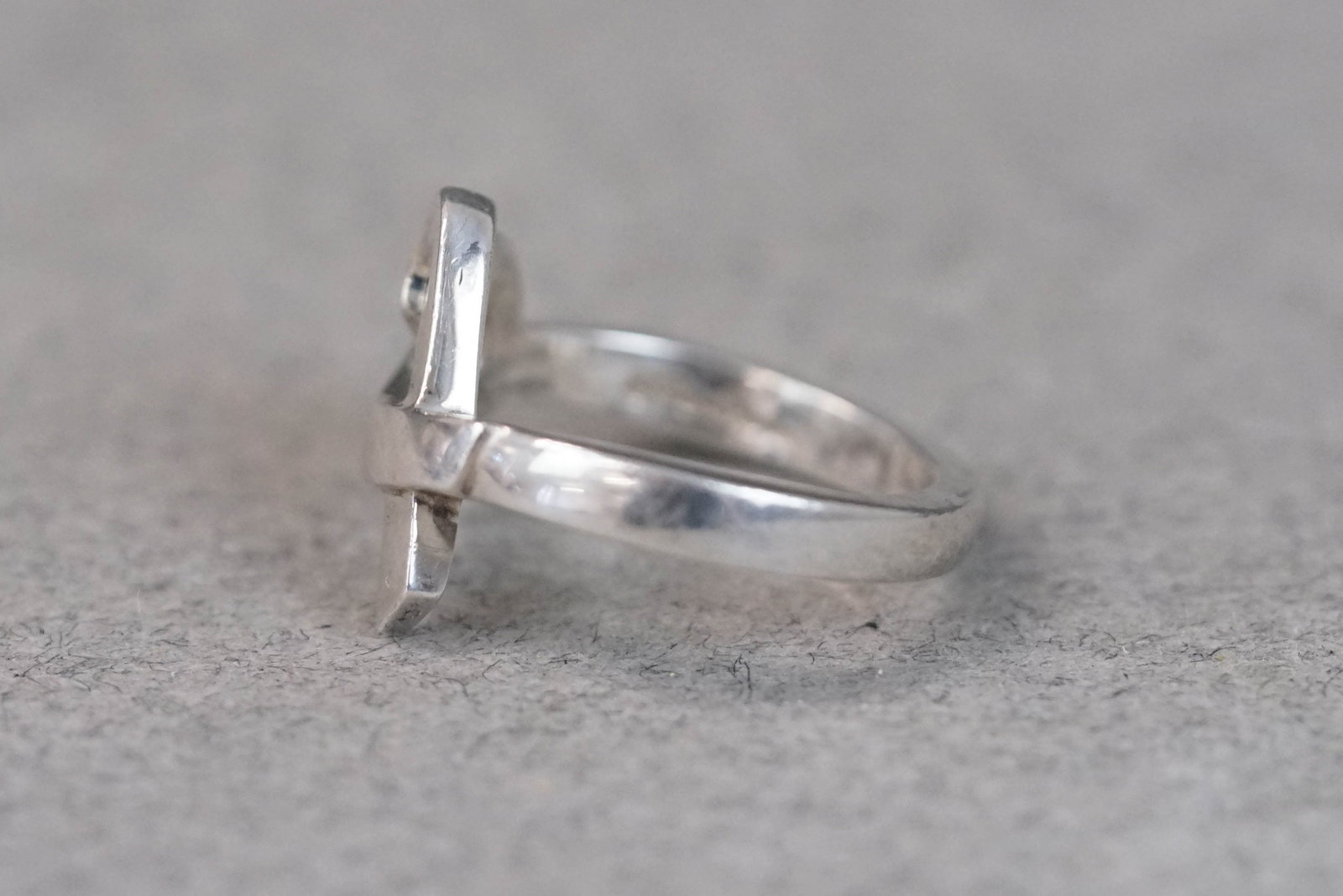 TIFFANY & CO RUBBING HEART RING 925 STERLING SILVER - 2