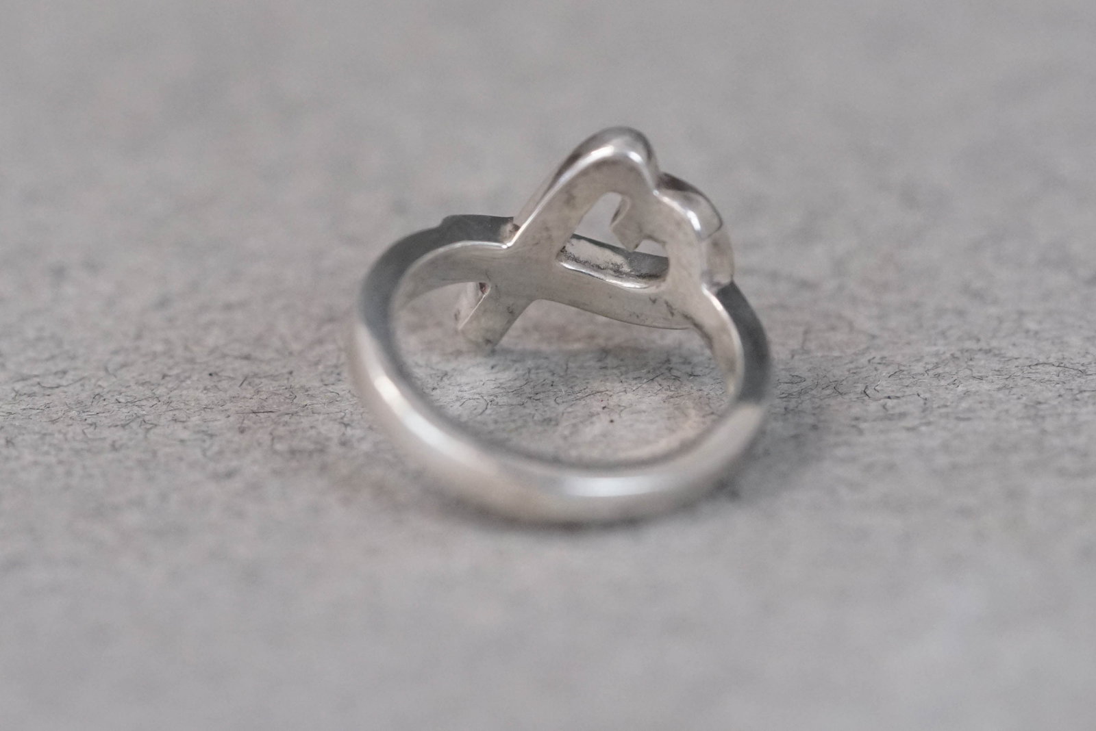 TIFFANY & CO RUBBING HEART RING 925 STERLING SILVER - 3