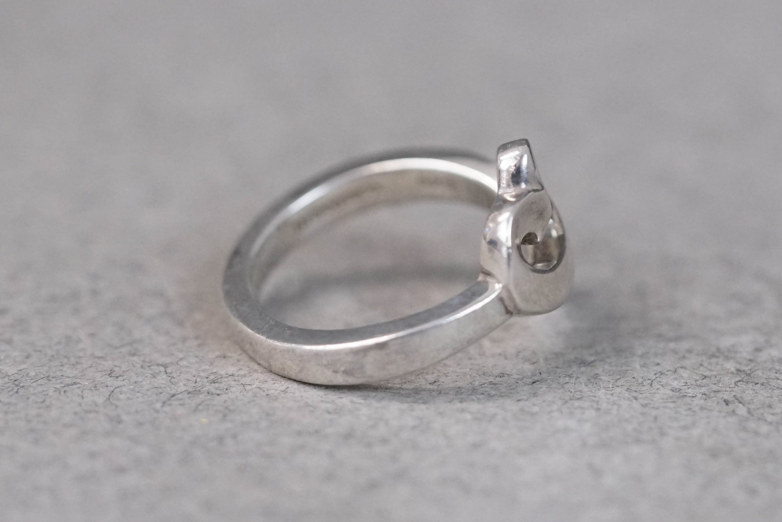 TIFFANY & CO RUBBING HEART RING 925 STERLING SILVER - 4