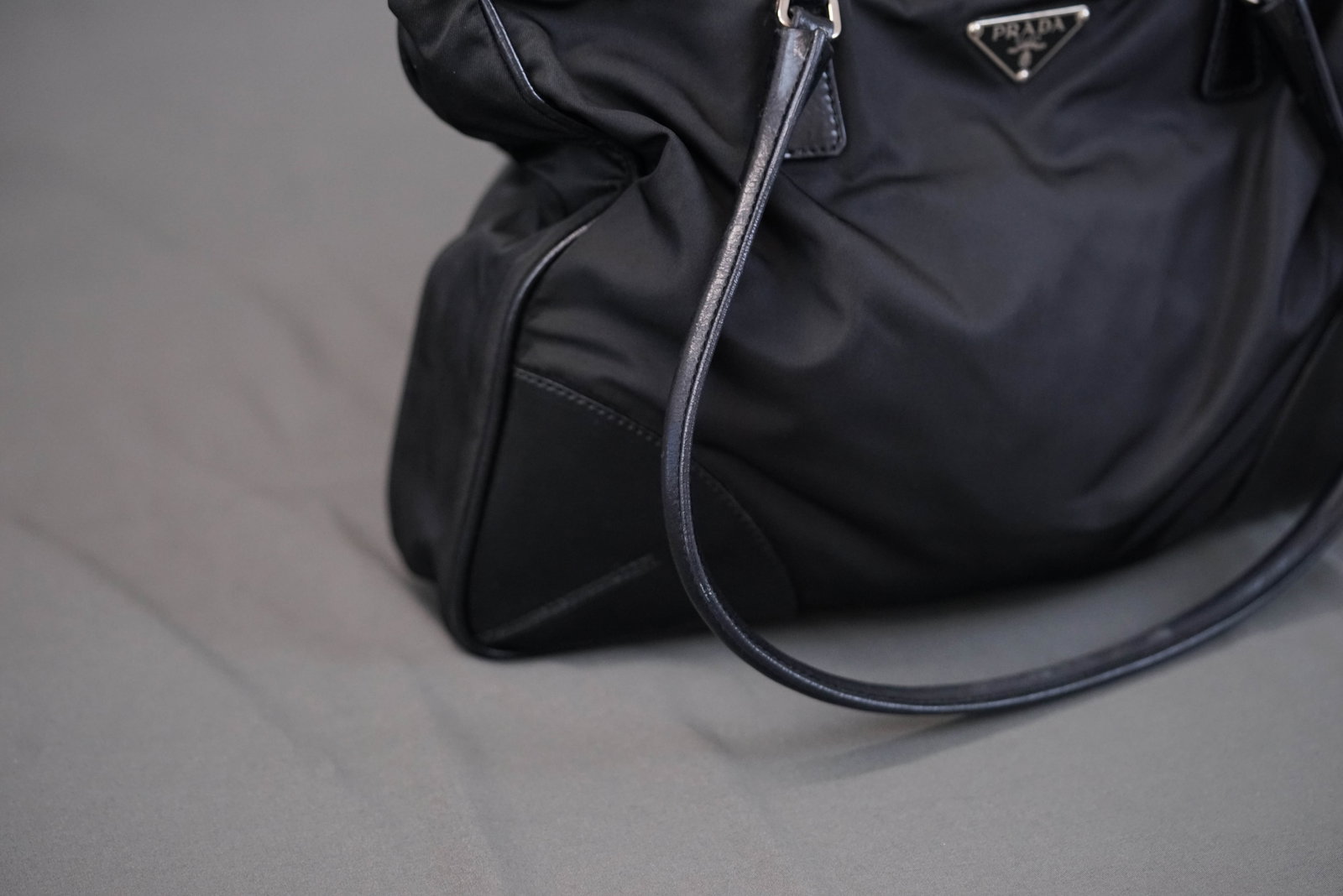 PRADA POCONO BLACK NYLON SHOULDER BAG - 4