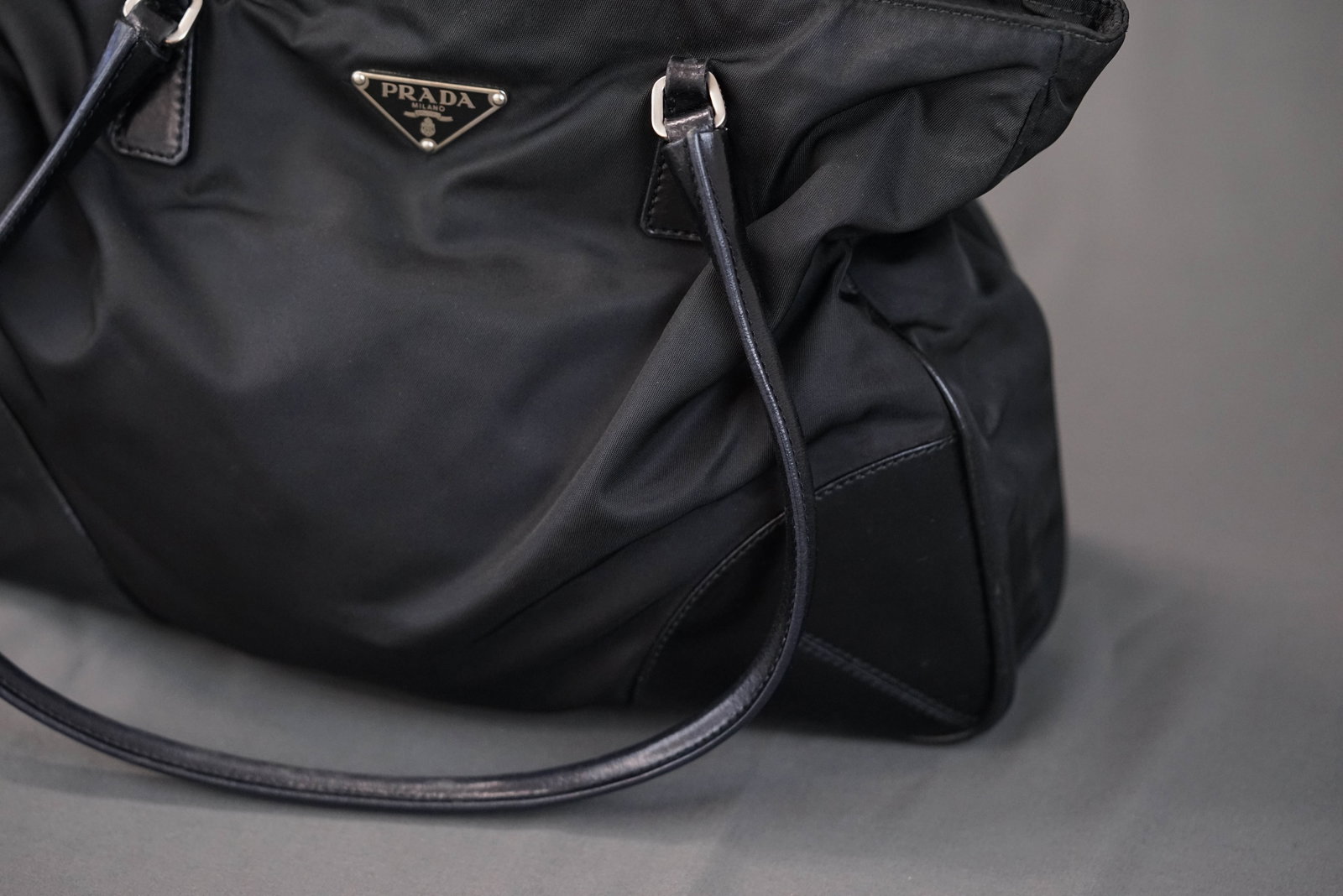 PRADA POCONO BLACK NYLON SHOULDER BAG - 6
