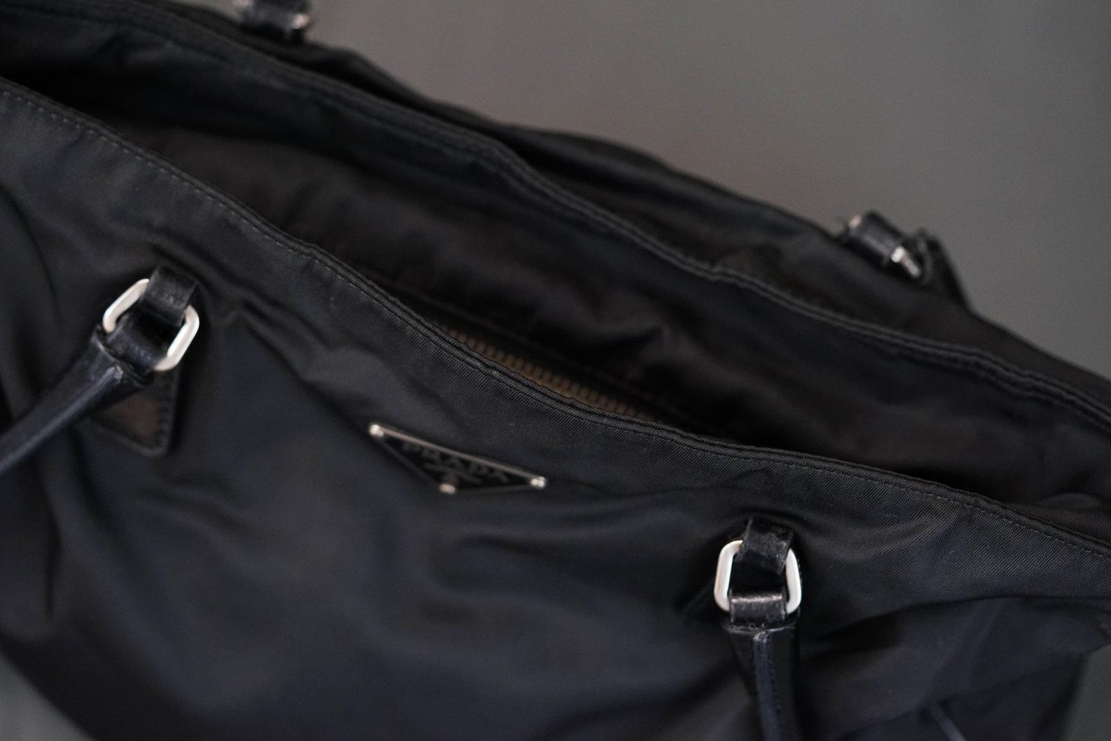 PRADA POCONO BLACK NYLON SHOULDER BAG - 7