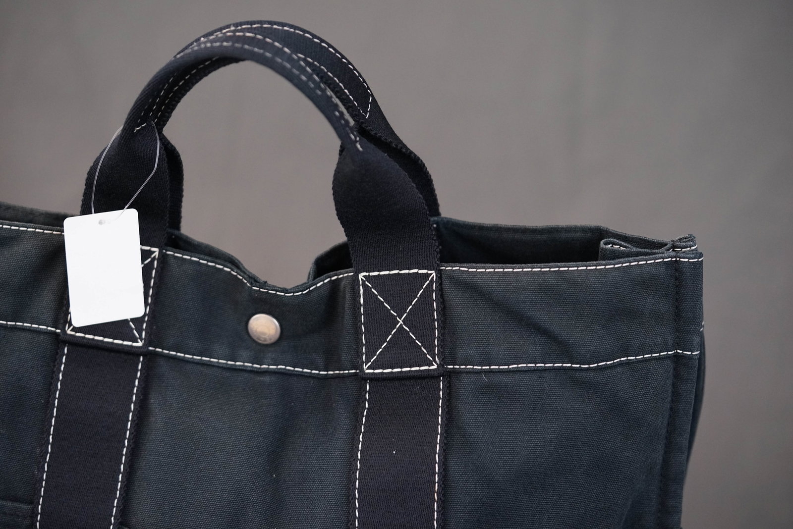 HERMES DEAUVILLE TOTE BAG NAVY MEDIUM - 11