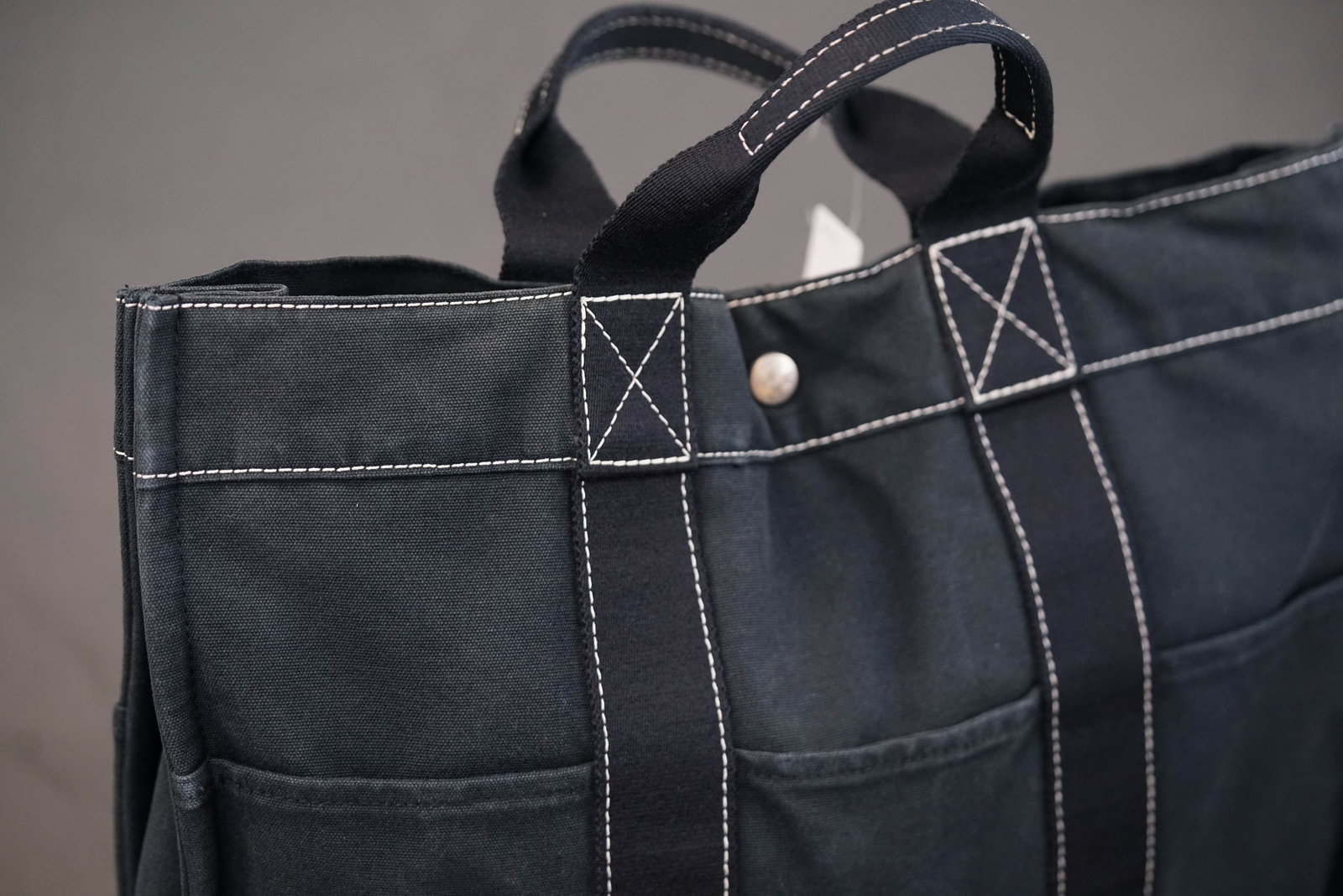 HERMES DEAUVILLE TOTE BAG NAVY MEDIUM - 2