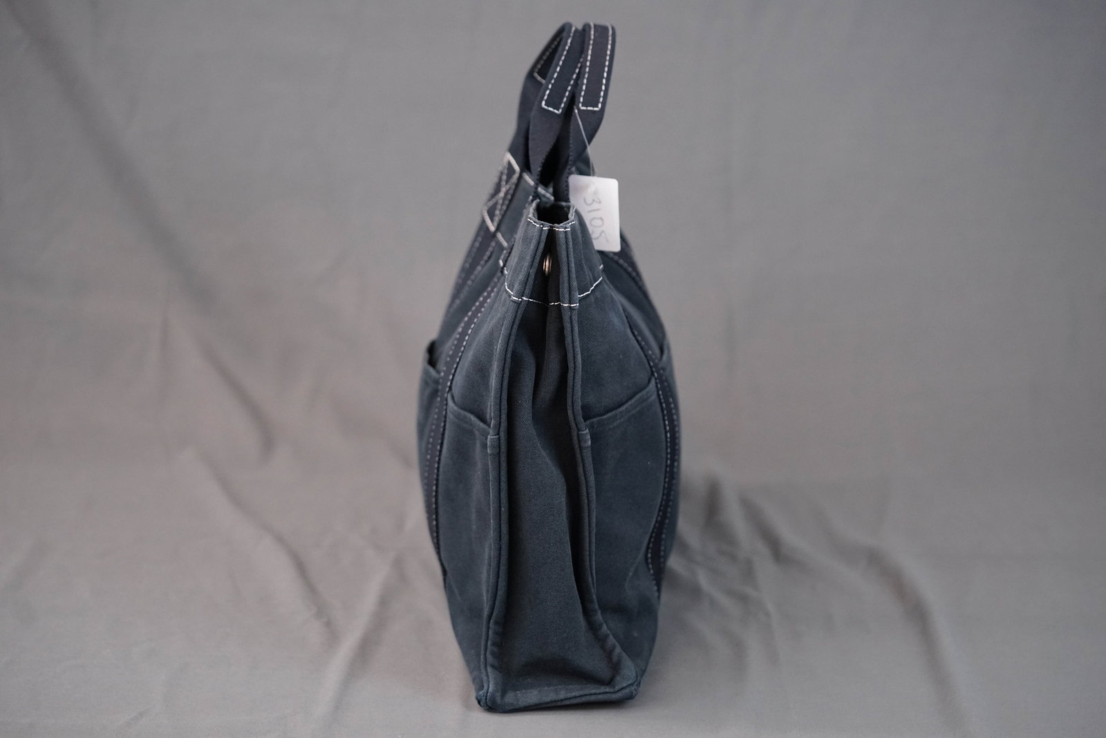 HERMES DEAUVILLE TOTE BAG NAVY MEDIUM - 7