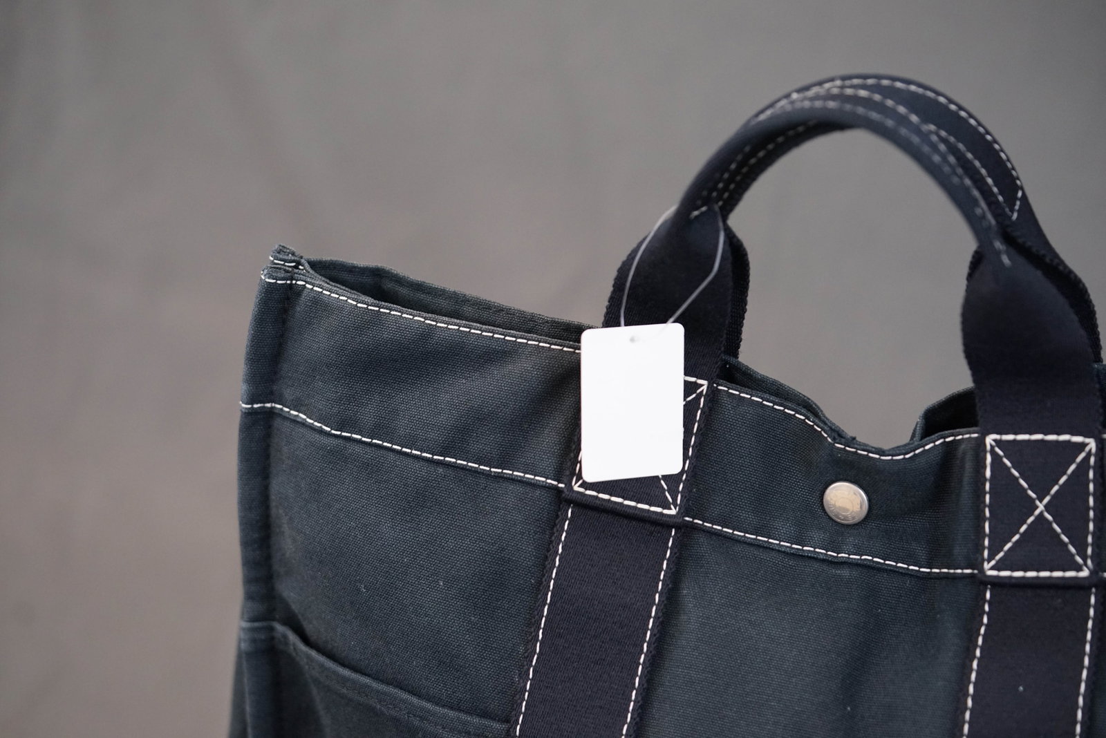 HERMES DEAUVILLE TOTE BAG NAVY MEDIUM - 9