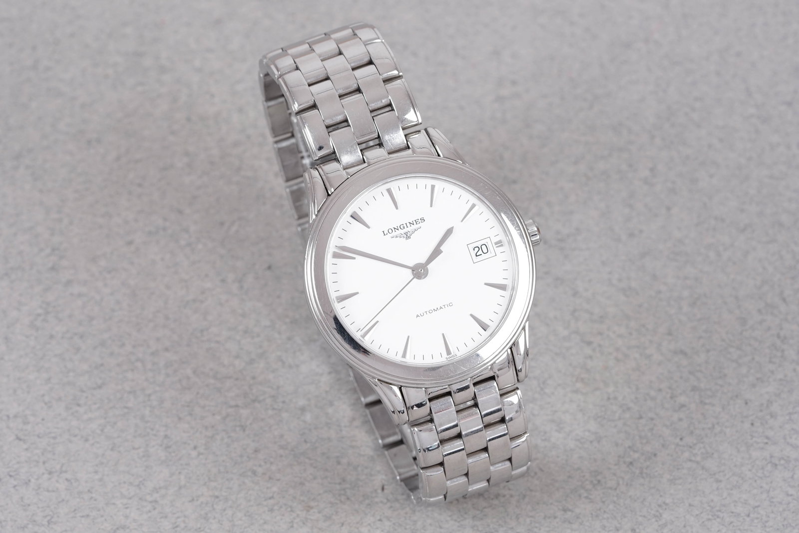 LONGINES FLAGSHIP AUTOMATIC DATE W/ BOX & GUARANTEE CARD REF. L4.774.4.12.6 CIRCA 2008 - 3