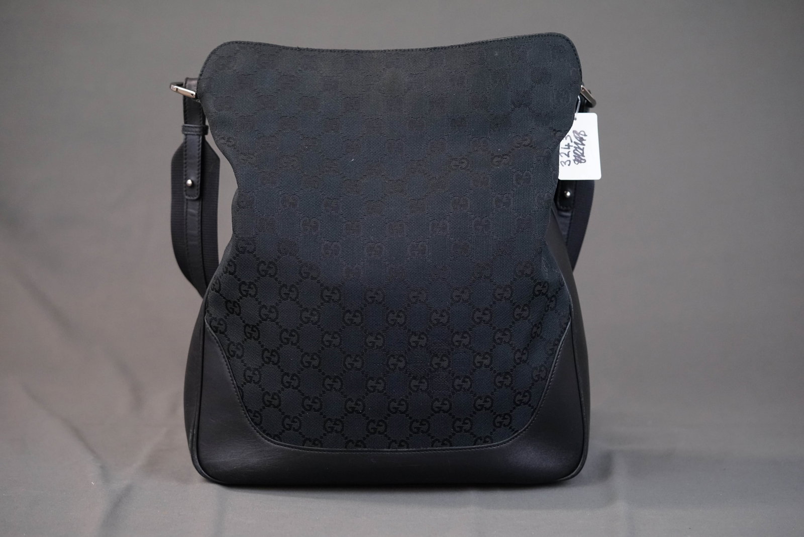 GUCCI GG BAMBOO CANVAS HANDBAG 1705 BLACK - 7