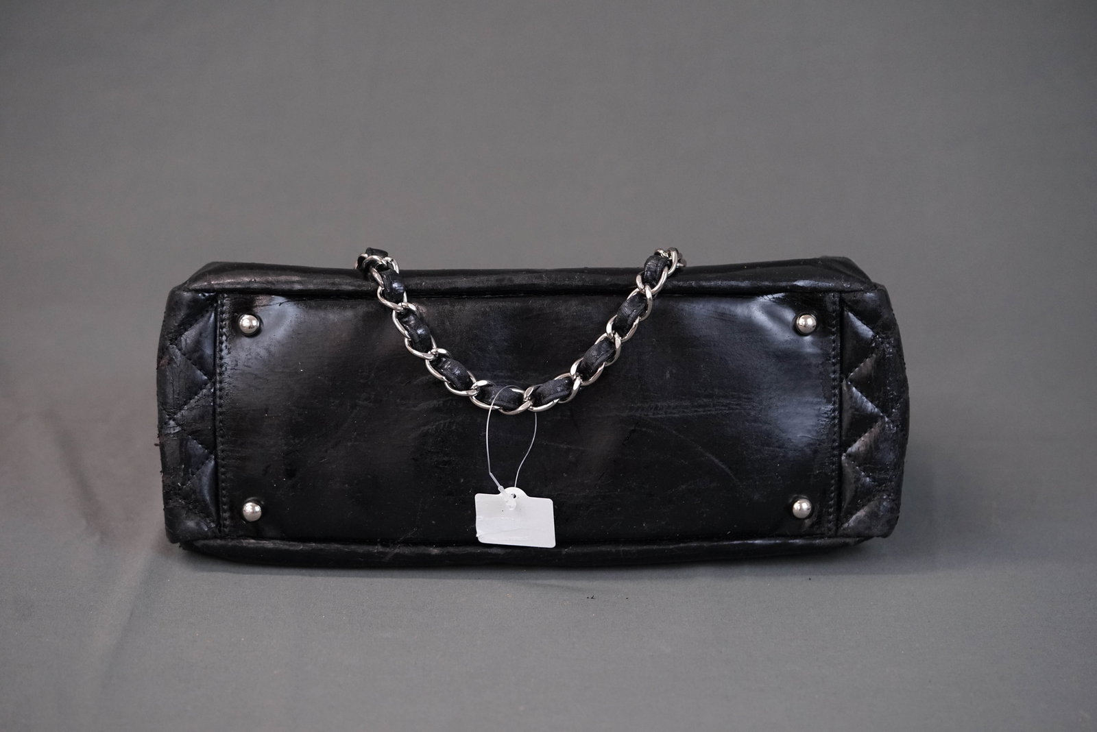 CHANEL CHAIN SHOULDER BAG BLACK PATENT LEATHER 14155140 - 10