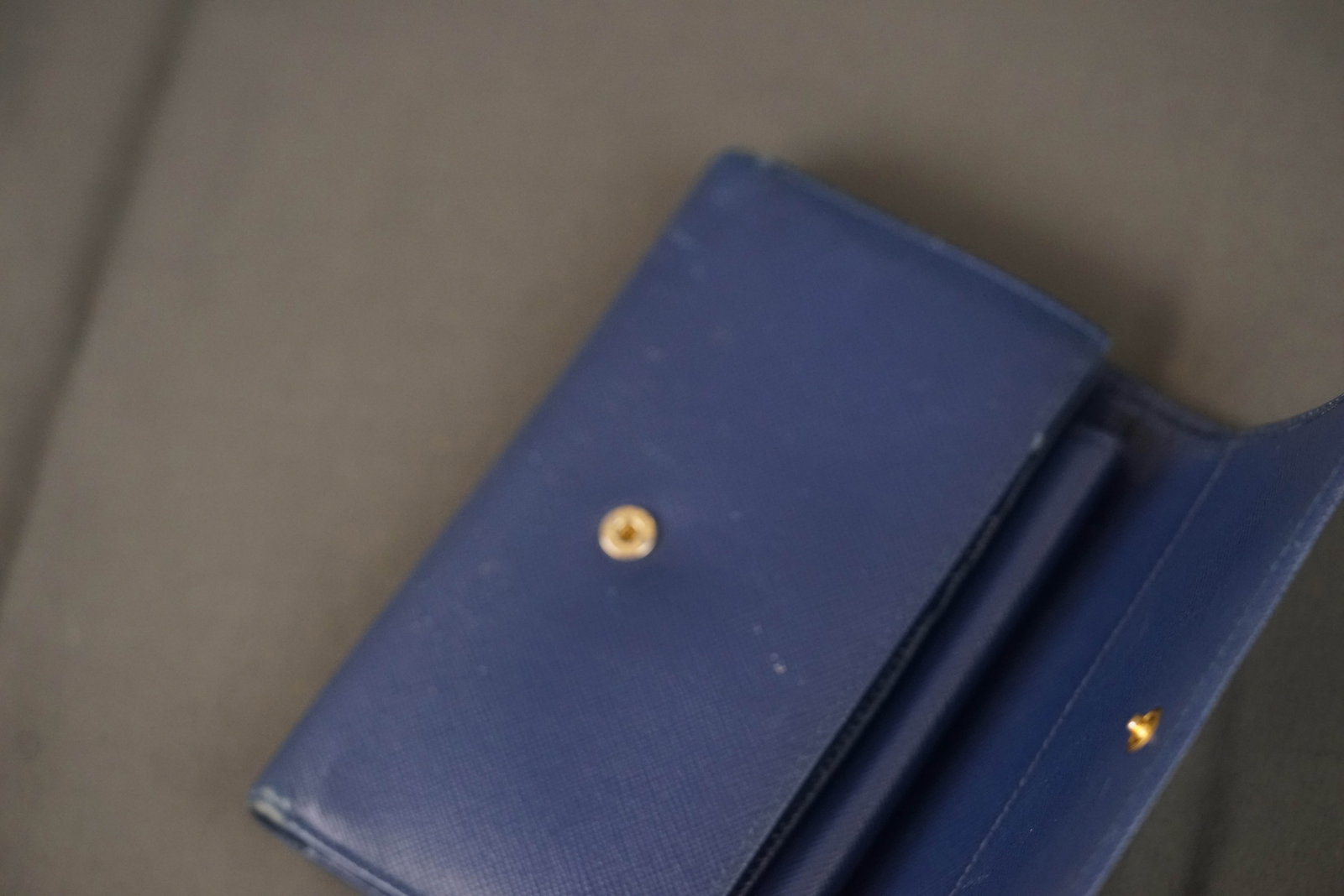 PRADA BLUE LEATHER WALLET COIN PURSE 1MM218 - 8