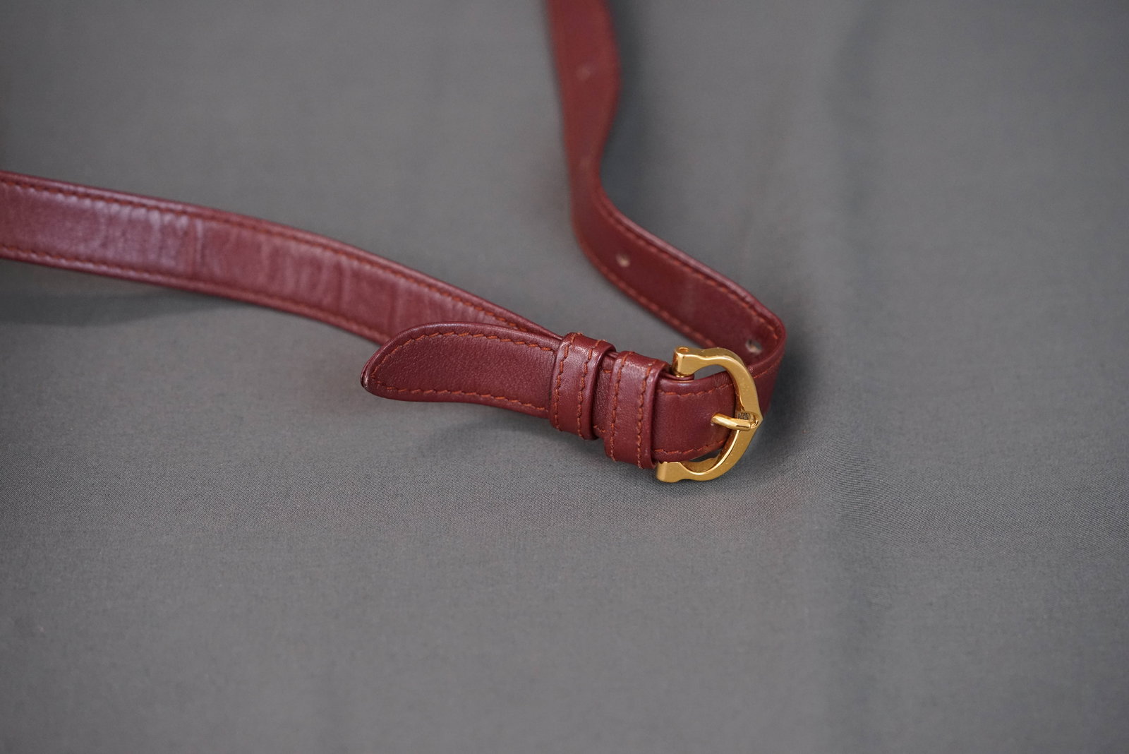 CARTIER RED LEATHER SHOULDER BAG - 10
