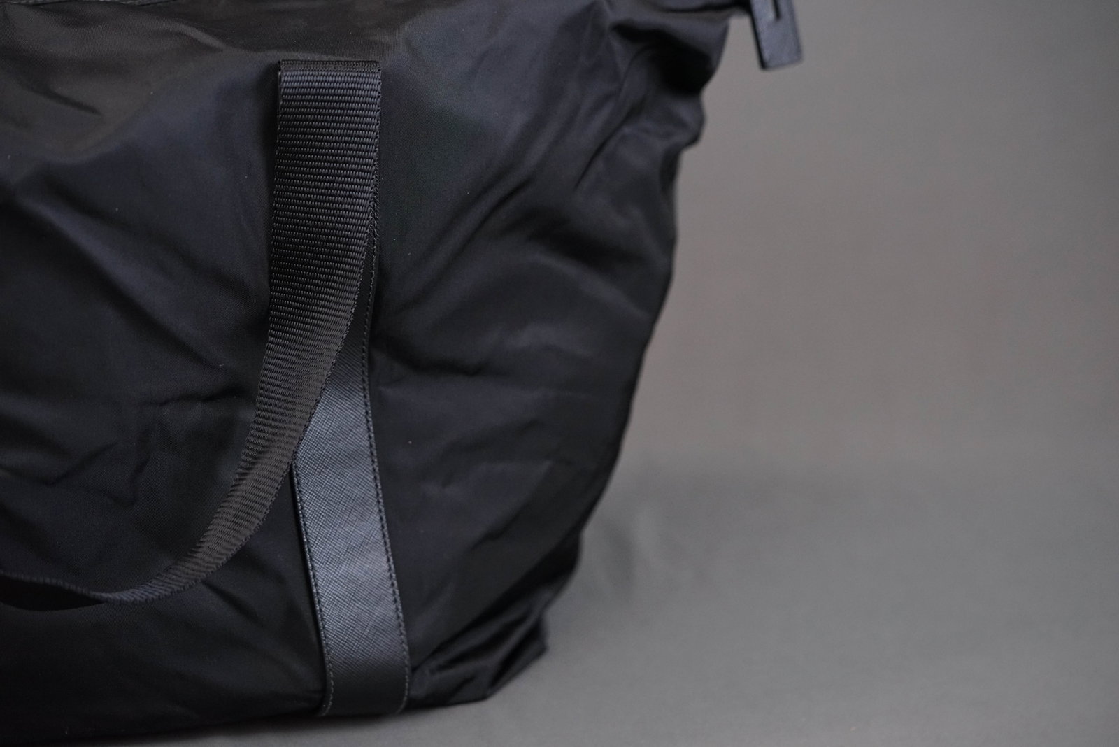 PRADA POCONO BLACK NYLON TOTE BAG - 11