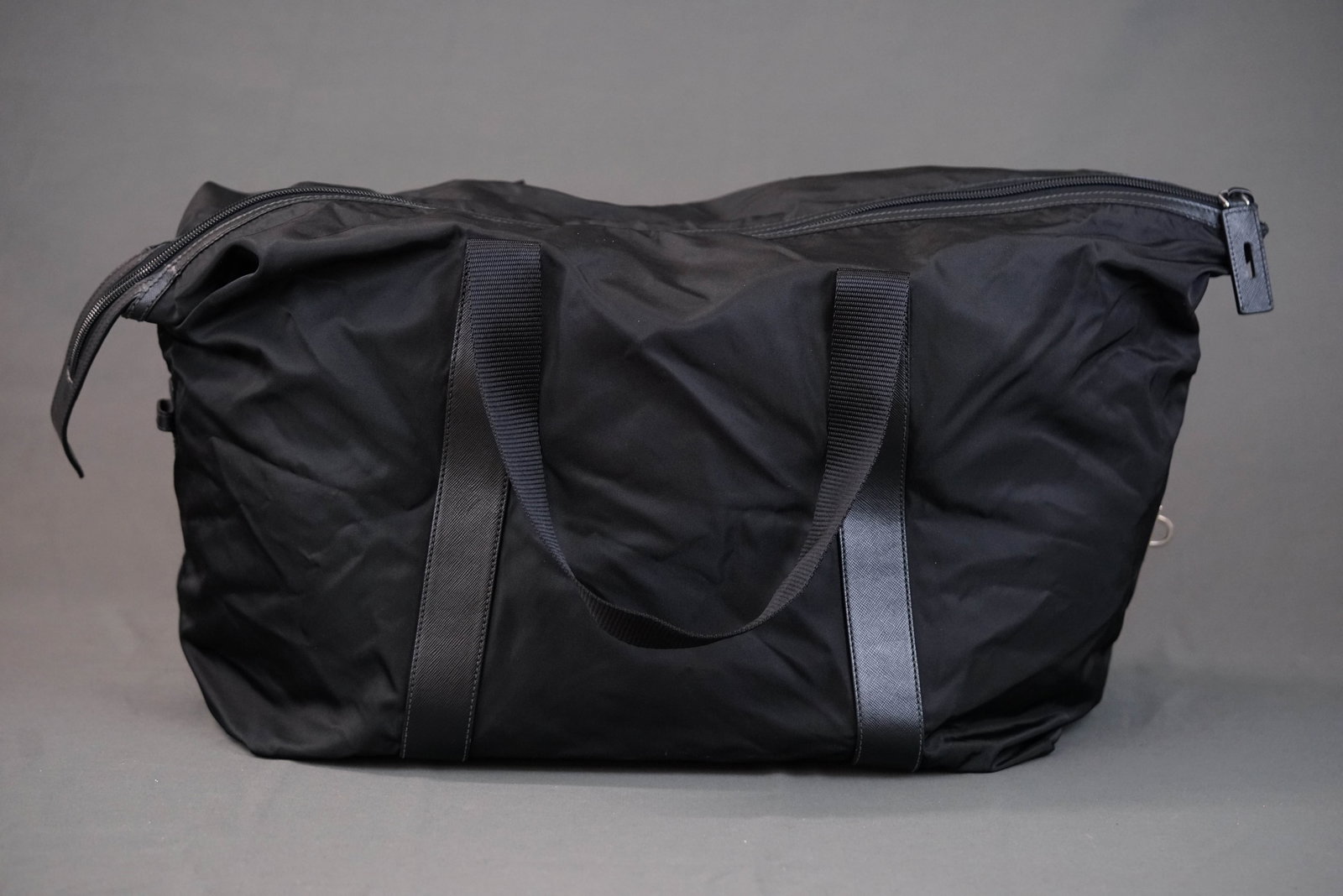 PRADA POCONO BLACK NYLON TOTE BAG - 7