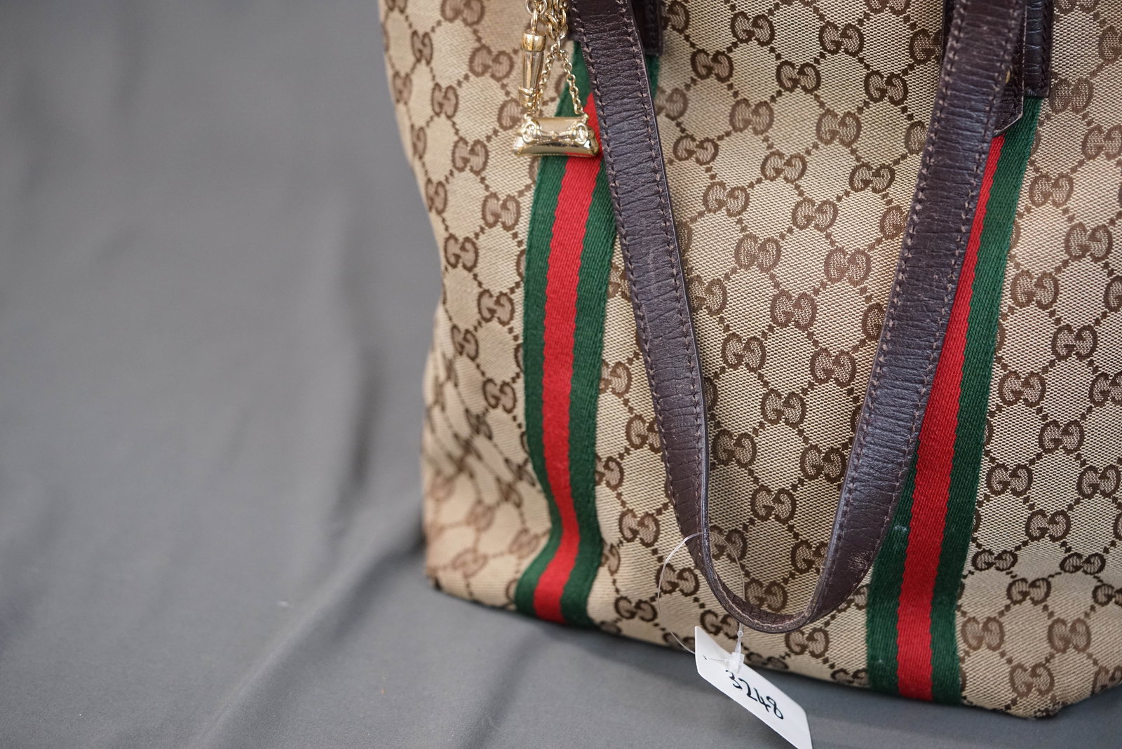 GUCCI GG CANVAS SHERRY LINE TOTE BAG 203998 - 3