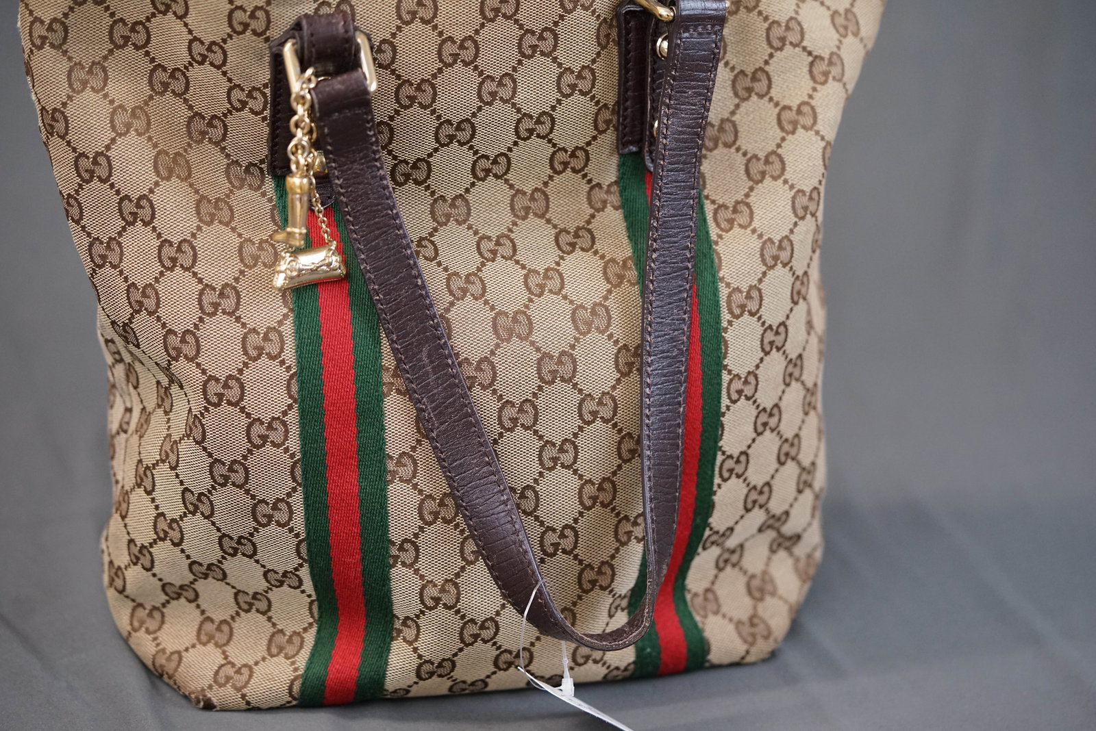 GUCCI GG CANVAS SHERRY LINE TOTE BAG 203998 - 5