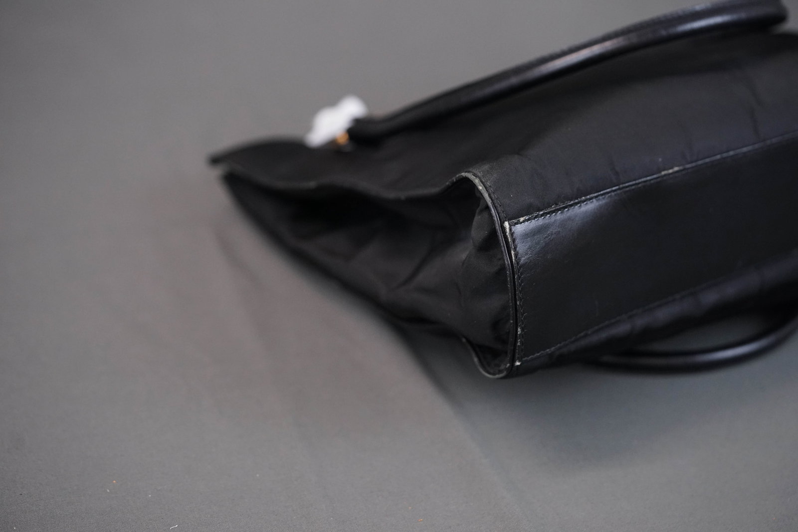PRADA POCONO BLACK NYLON HANDBAG - 10