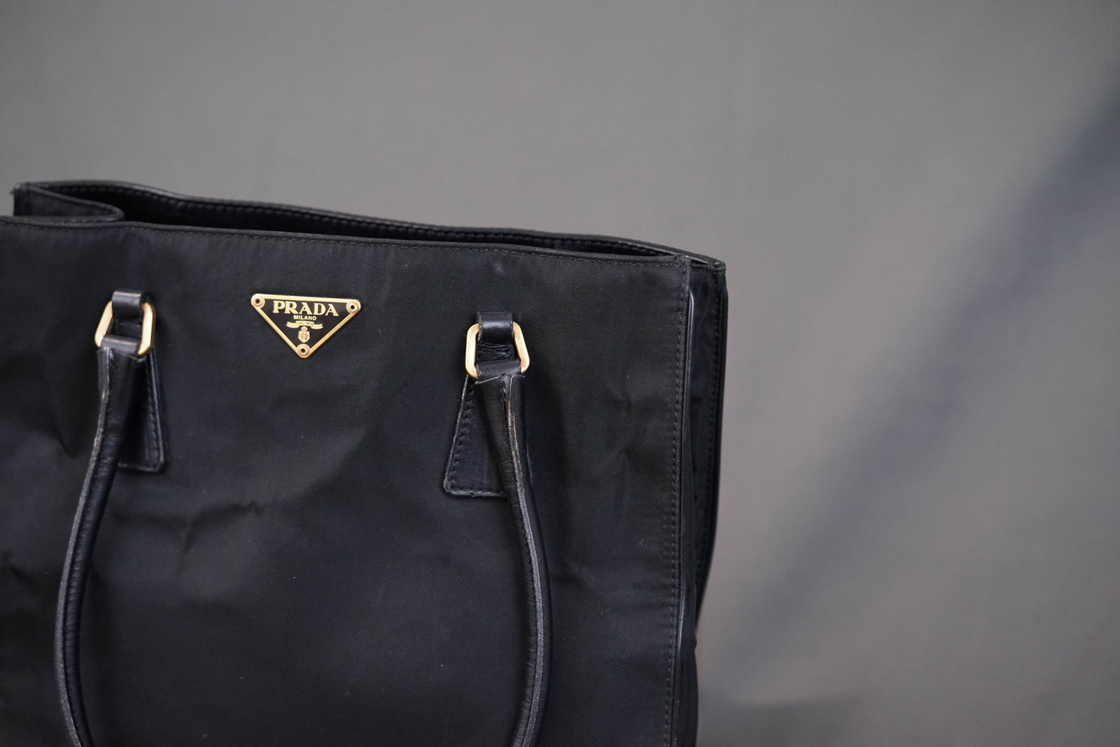 PRADA POCONO BLACK NYLON HANDBAG - 3