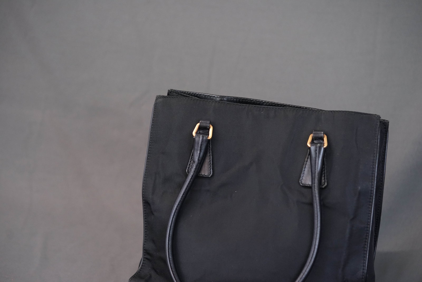 PRADA POCONO BLACK NYLON HANDBAG - 7