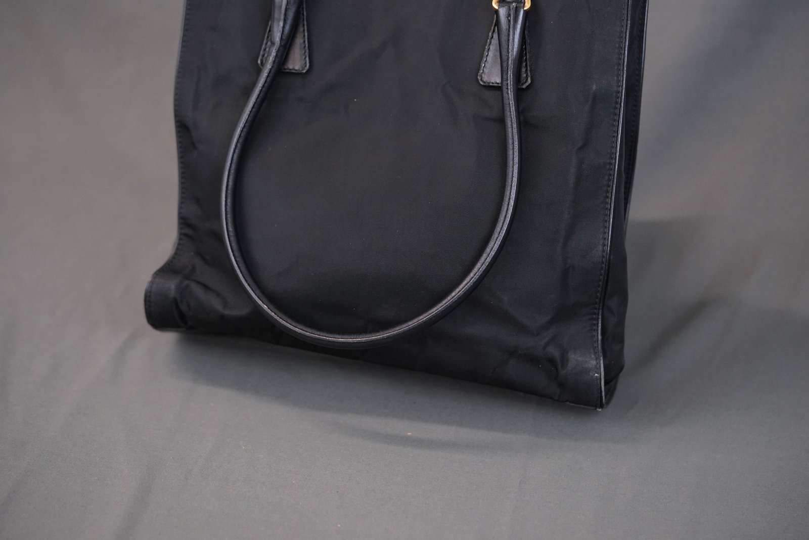 PRADA POCONO BLACK NYLON HANDBAG - 8