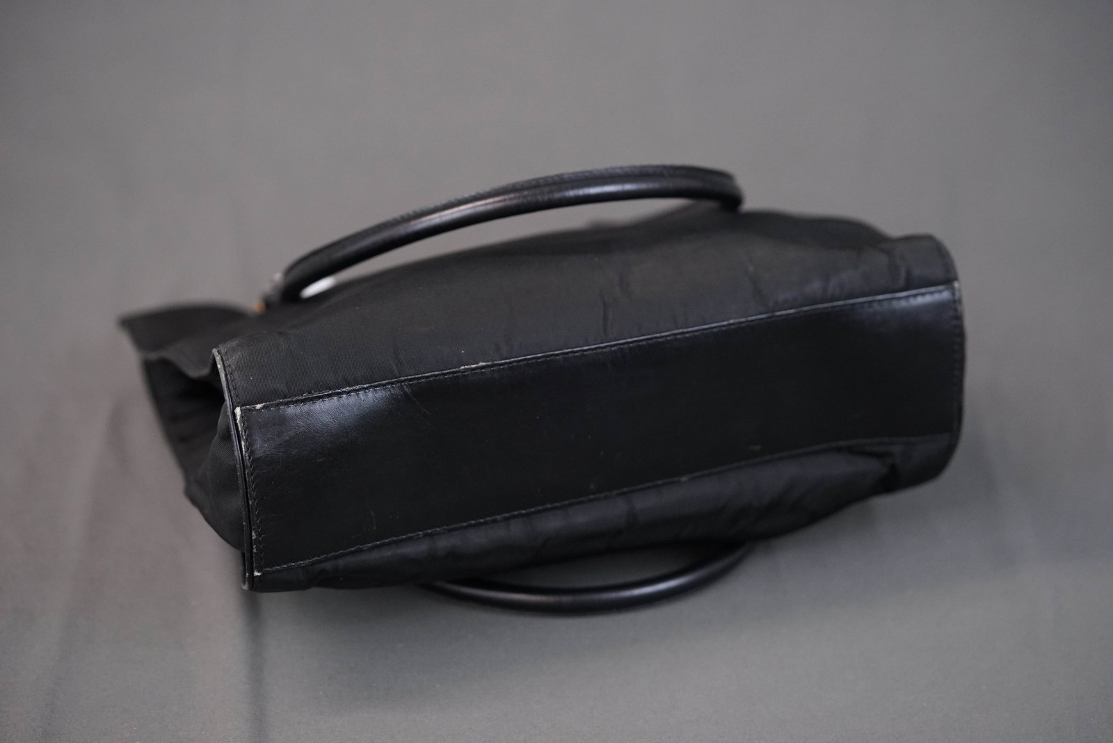 PRADA POCONO BLACK NYLON HANDBAG - 9