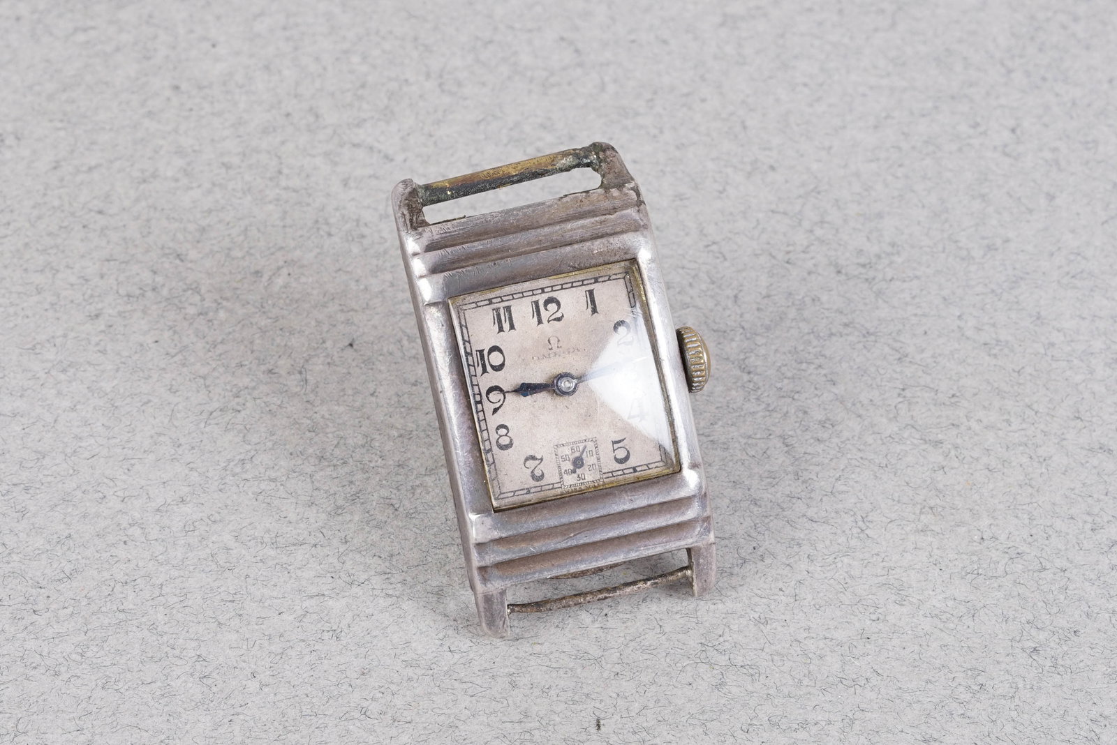 OMEGA SILVER TANK STYLE WRISTWATCH CIRCA 1930 - 3