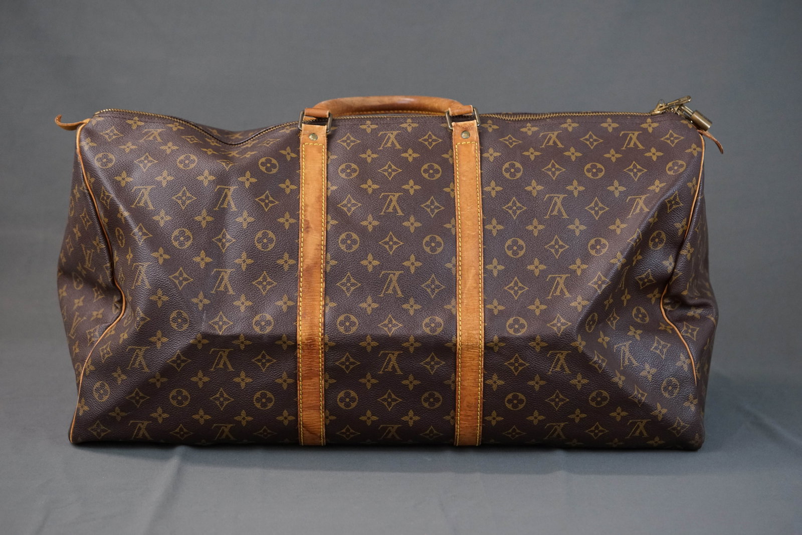 LOUIS VUITTON MONOGRAM KEEPALL 55 BOSTON BAG M41424 VI862 - 10