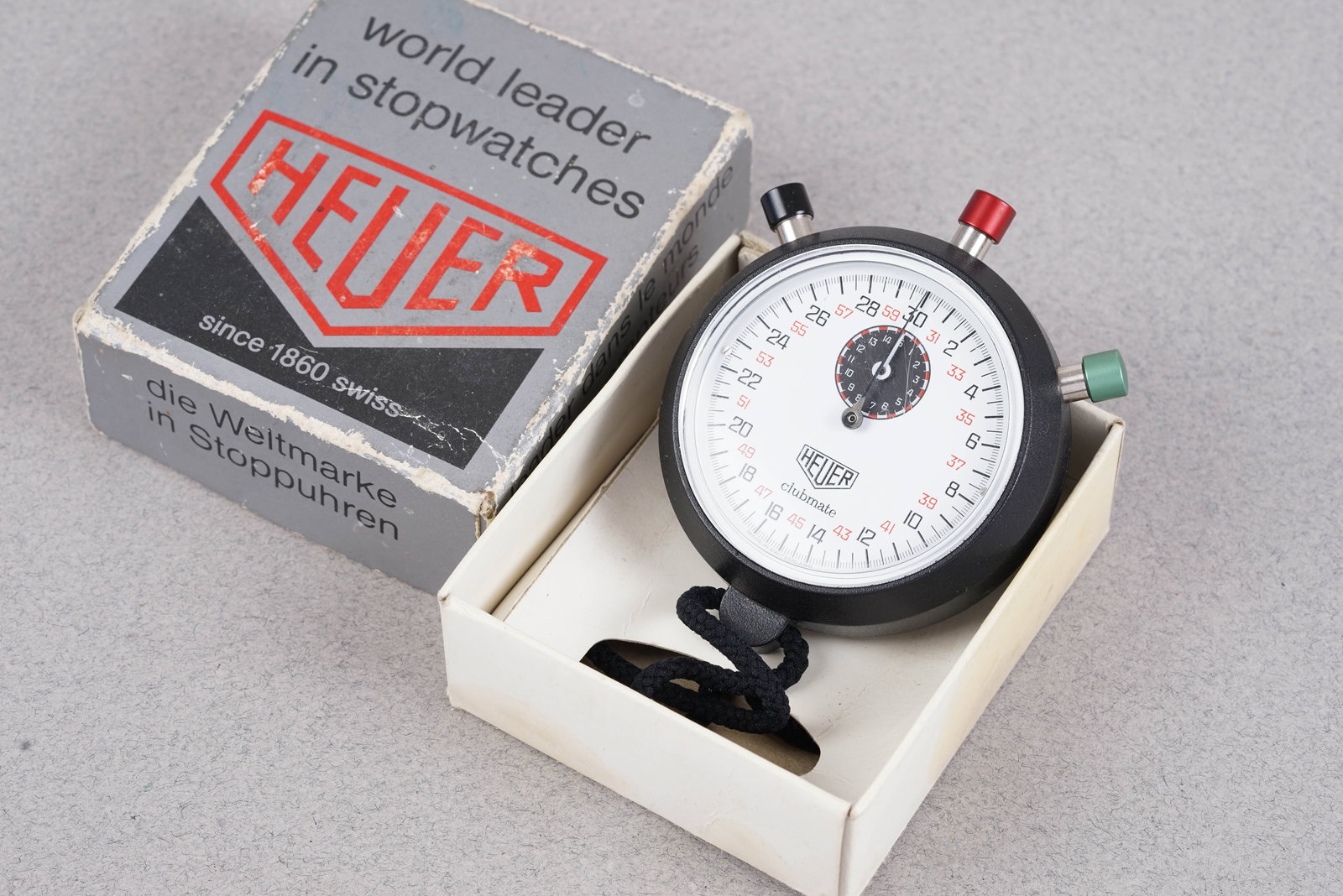 HEUER CLUBMATE TIMER W/ BOX - 2
