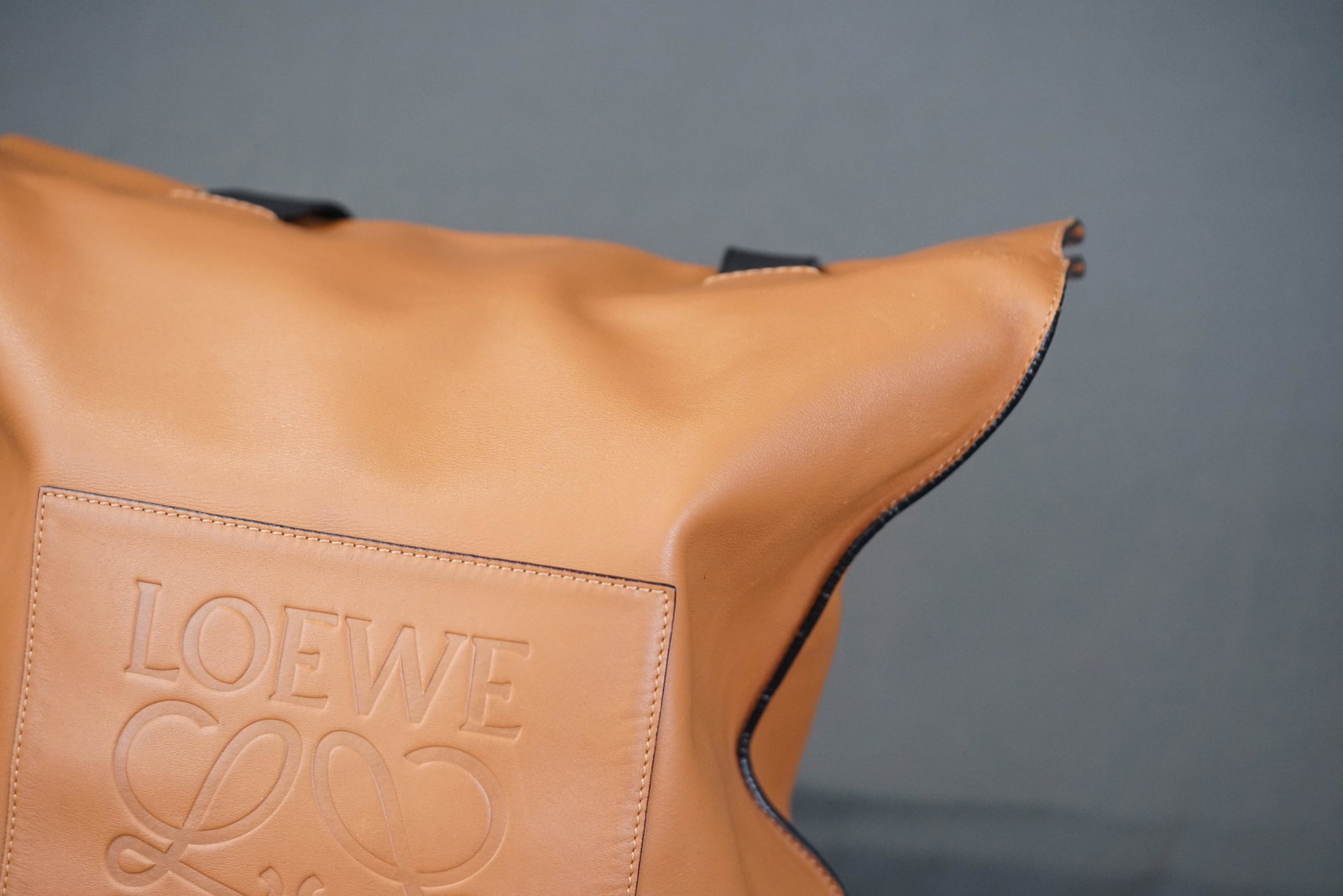 LOEWE ANAGRAM BROWN LEATHER TOTE BAG 261504 - 6