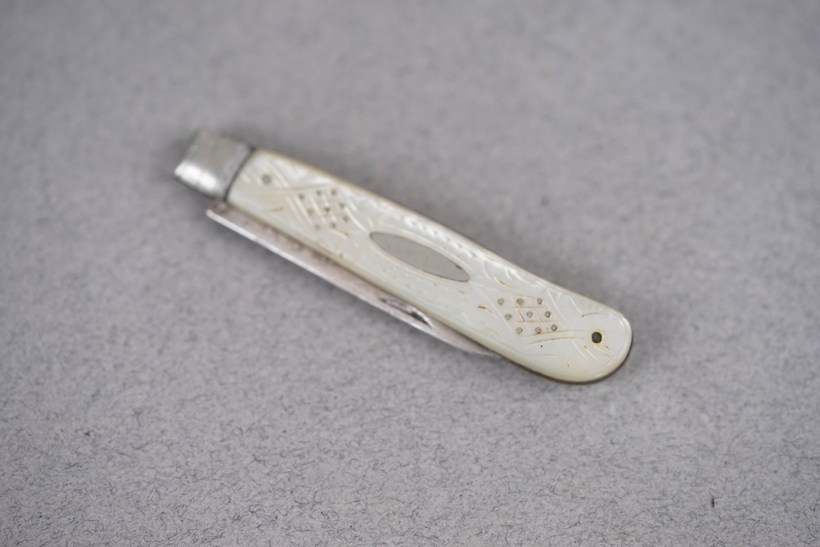VILLIERS & JACKSON 925 STERLING SILVER PEN KNIFE BIRMINGHAM 1909: Villiers & Jackson 925 sterling silver fruit knife Birmingham 1909 gross weight 17.13gms 