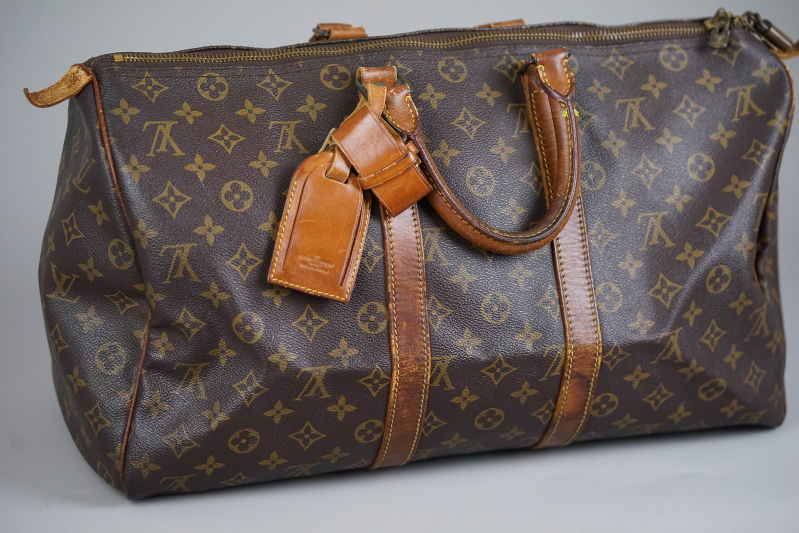 LOUIS VUITTON MONOGRAM HOLDALL 45 BOSTON BAG M41428 VI874 - 3