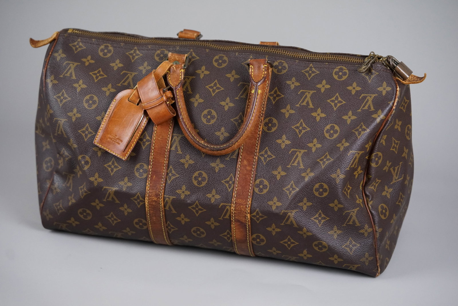 LOUIS VUITTON MONOGRAM HOLDALL 45 BOSTON BAG M41428 VI874 - 4