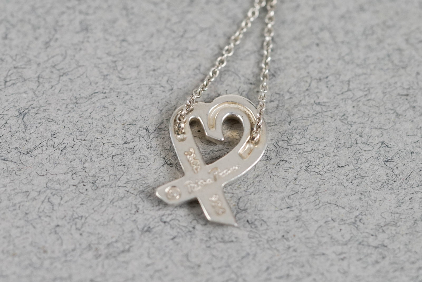 TIFFANY & CO PALOMA PICASSO LOVING HEART NECKLACE 925 STERLING SILVER - 2