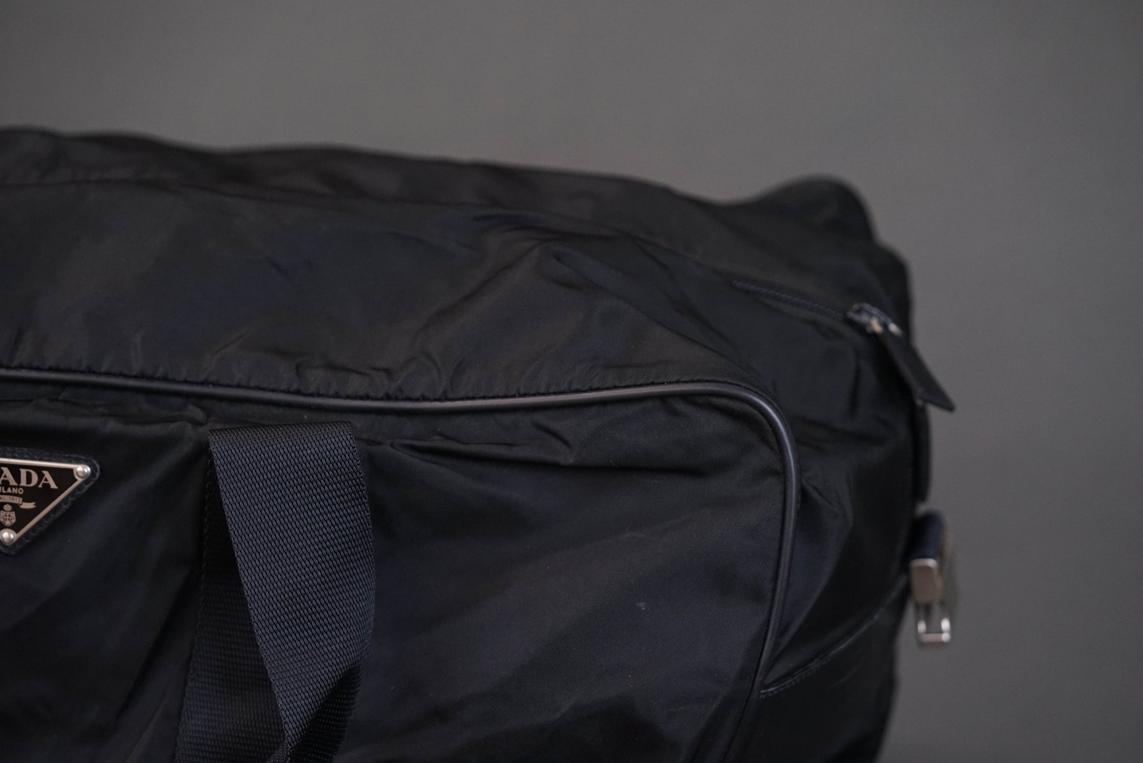PRADA POCONO BOSTON BAG BLACK NYLON - 5