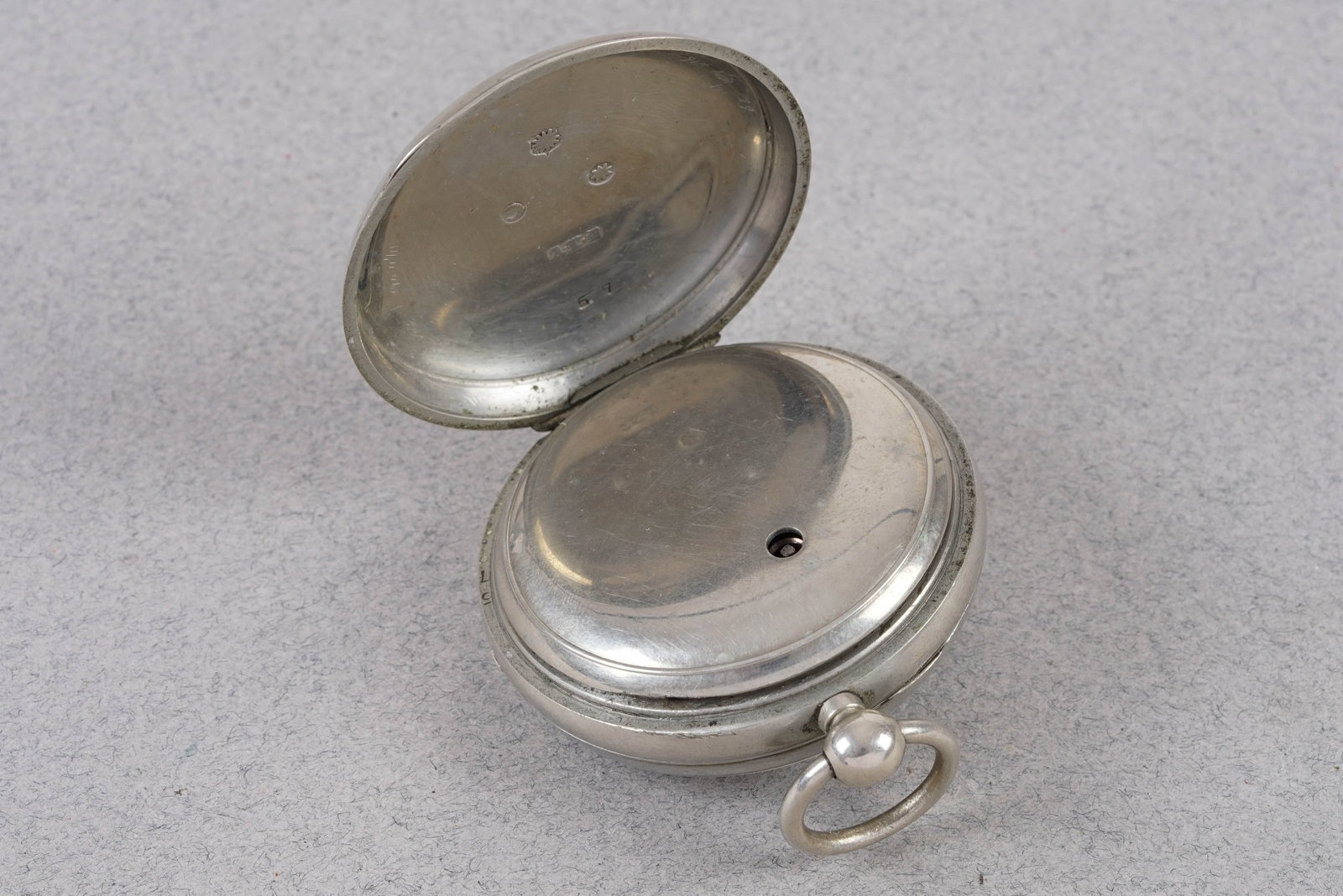 WALTHAM 925 STERLING SILVER POCKET WATCH CIRCA - 3