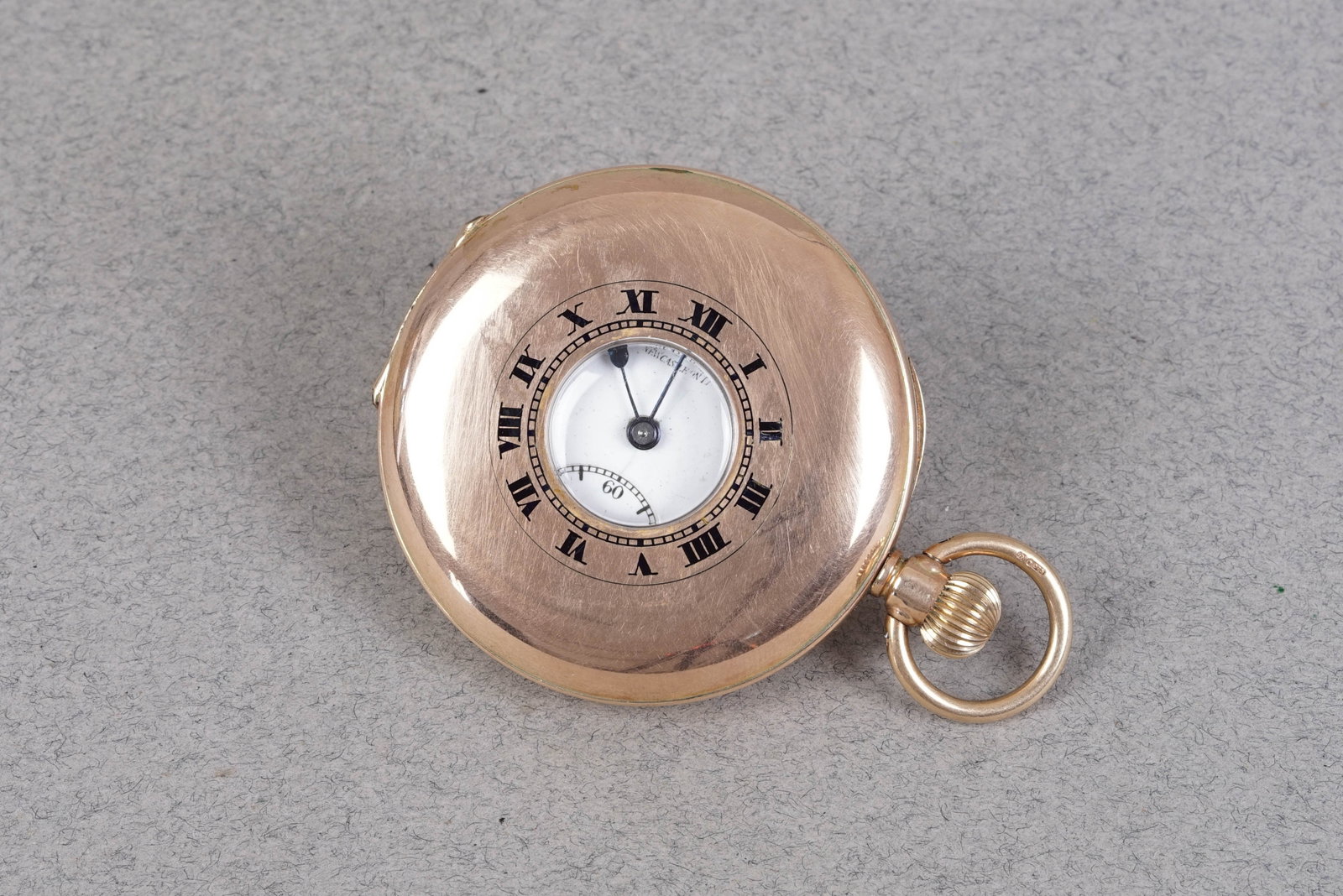 9CT GOLD HALF HUNTER POCKET WATCH (1 of 7)