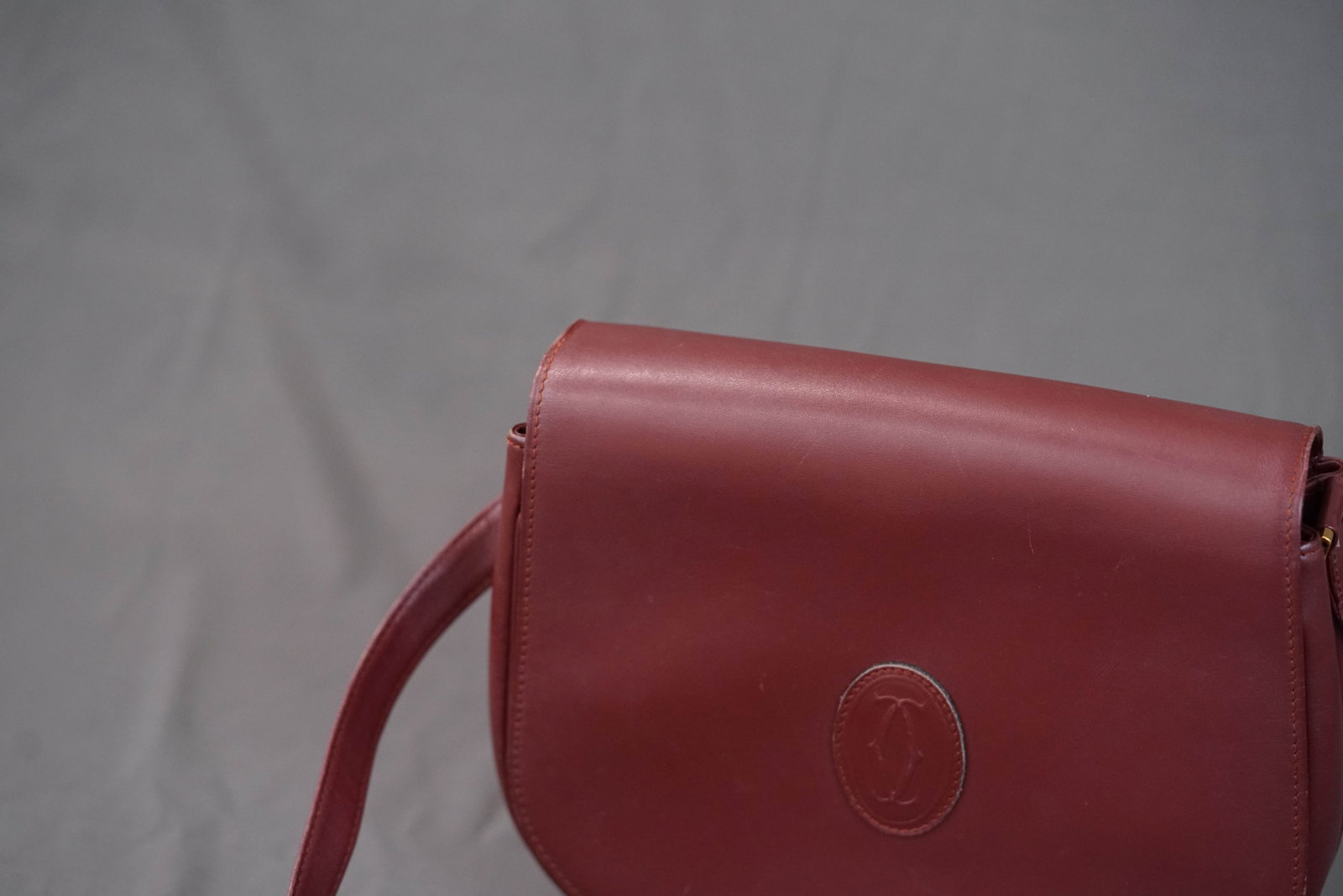 CARTIER RED LEATHER SHOULDER BAG - 3
