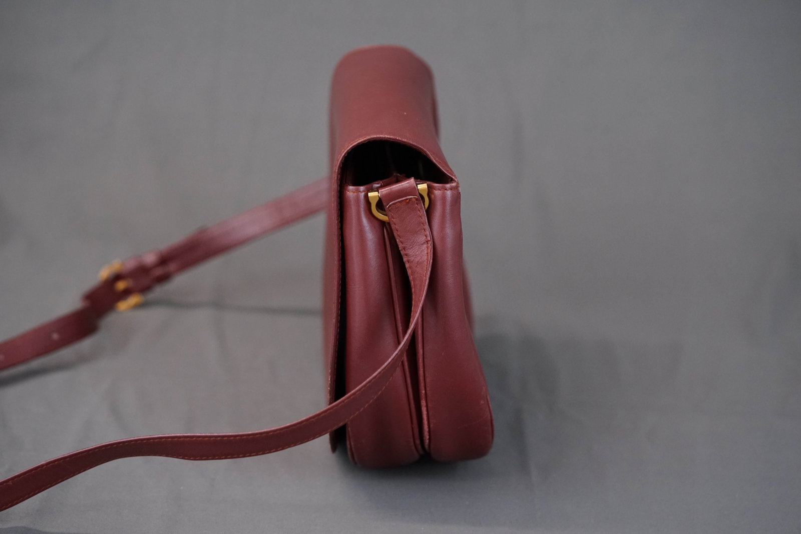 CARTIER RED LEATHER SHOULDER BAG - 5