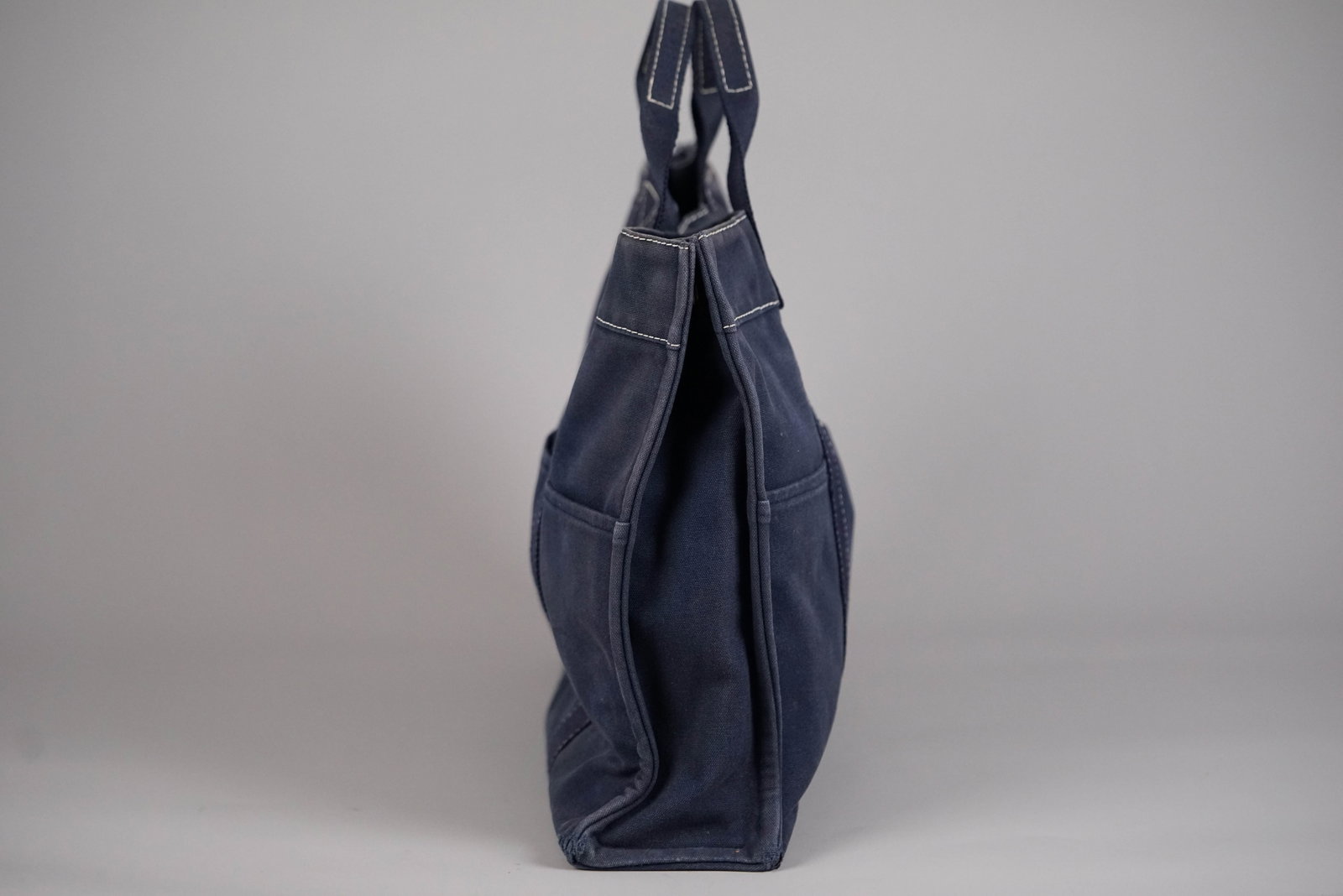 HERMES DEAUVILLE TOTE BAG NAVY - 5