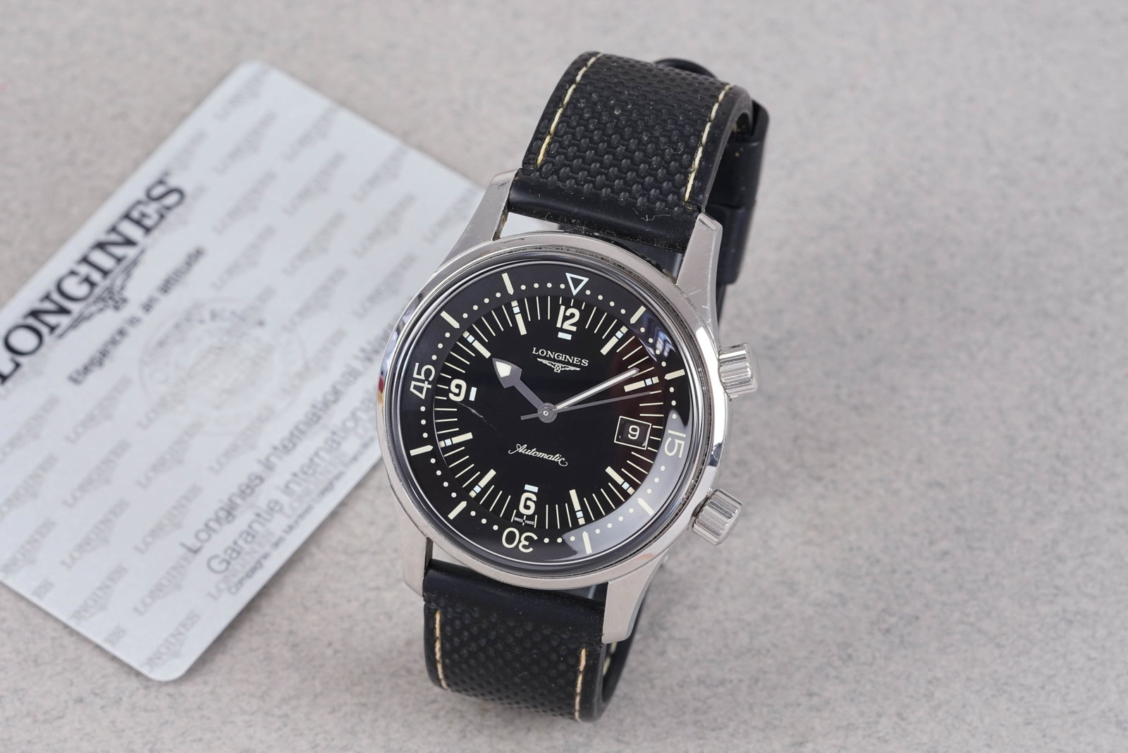 LONGINES LEGEND DIVER AUTOMATIC W/ BOX & GUARANTEE CARD REF. L36744 CIRCA 2011 - 2