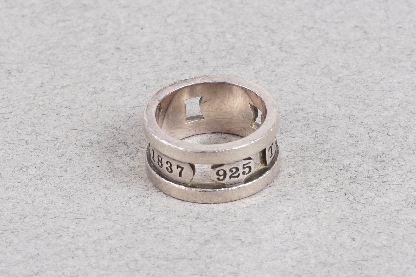 TIFFANY & CO 1837 ELEMENT RING 925 STERLING SILVER 7.9G - 3